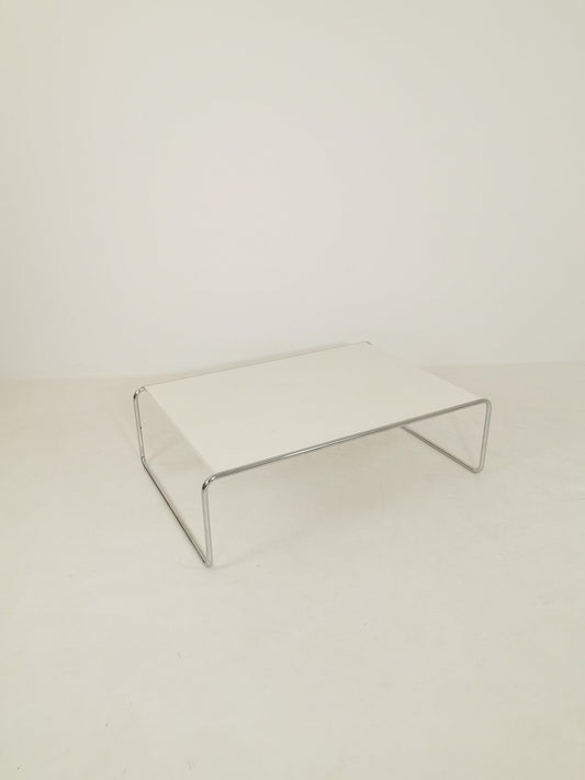Marcel Breuer B20 Tublar white coffee table by Thonet