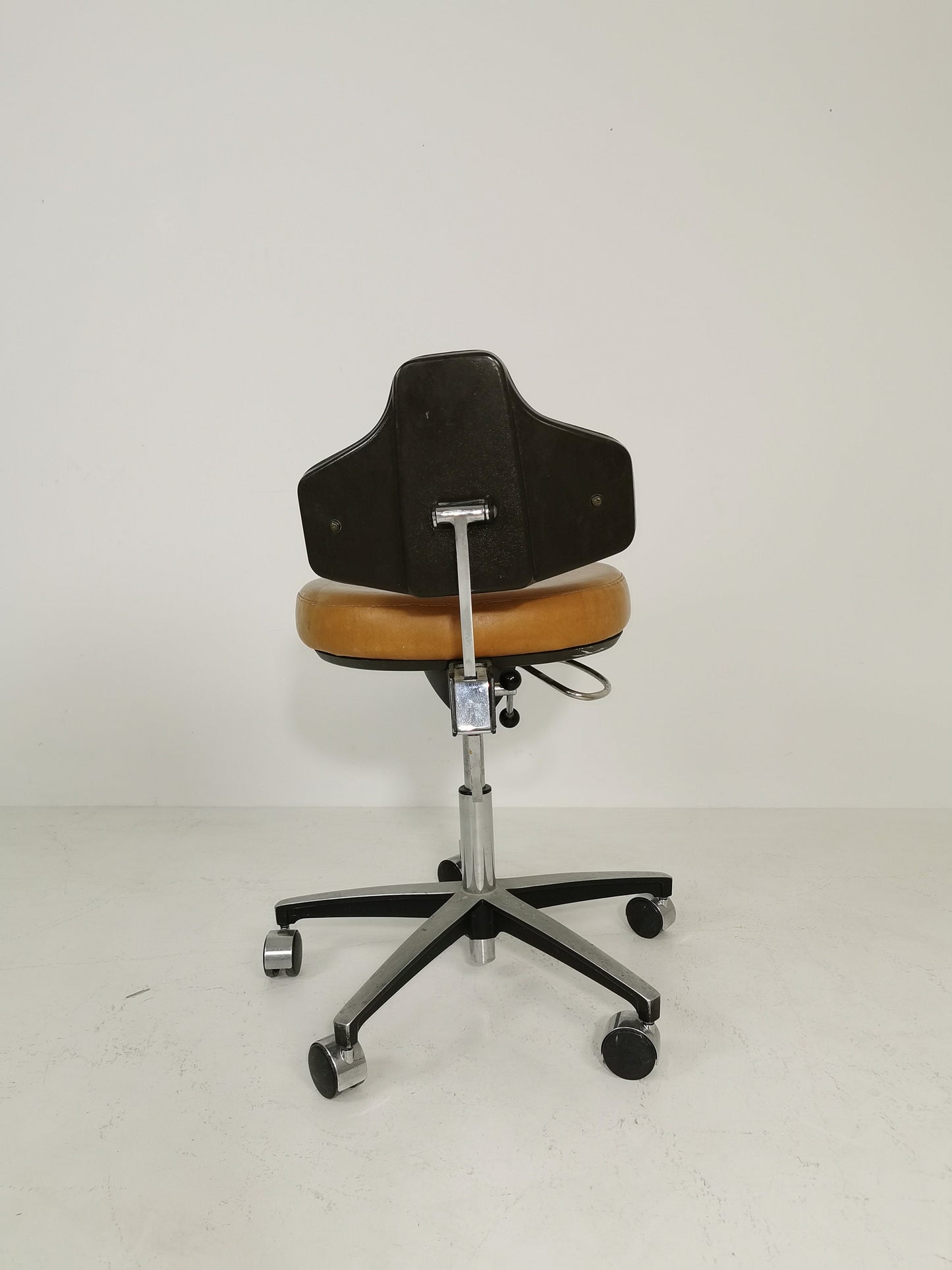 Industrial vintage leather office dental chair by chyres Virginia