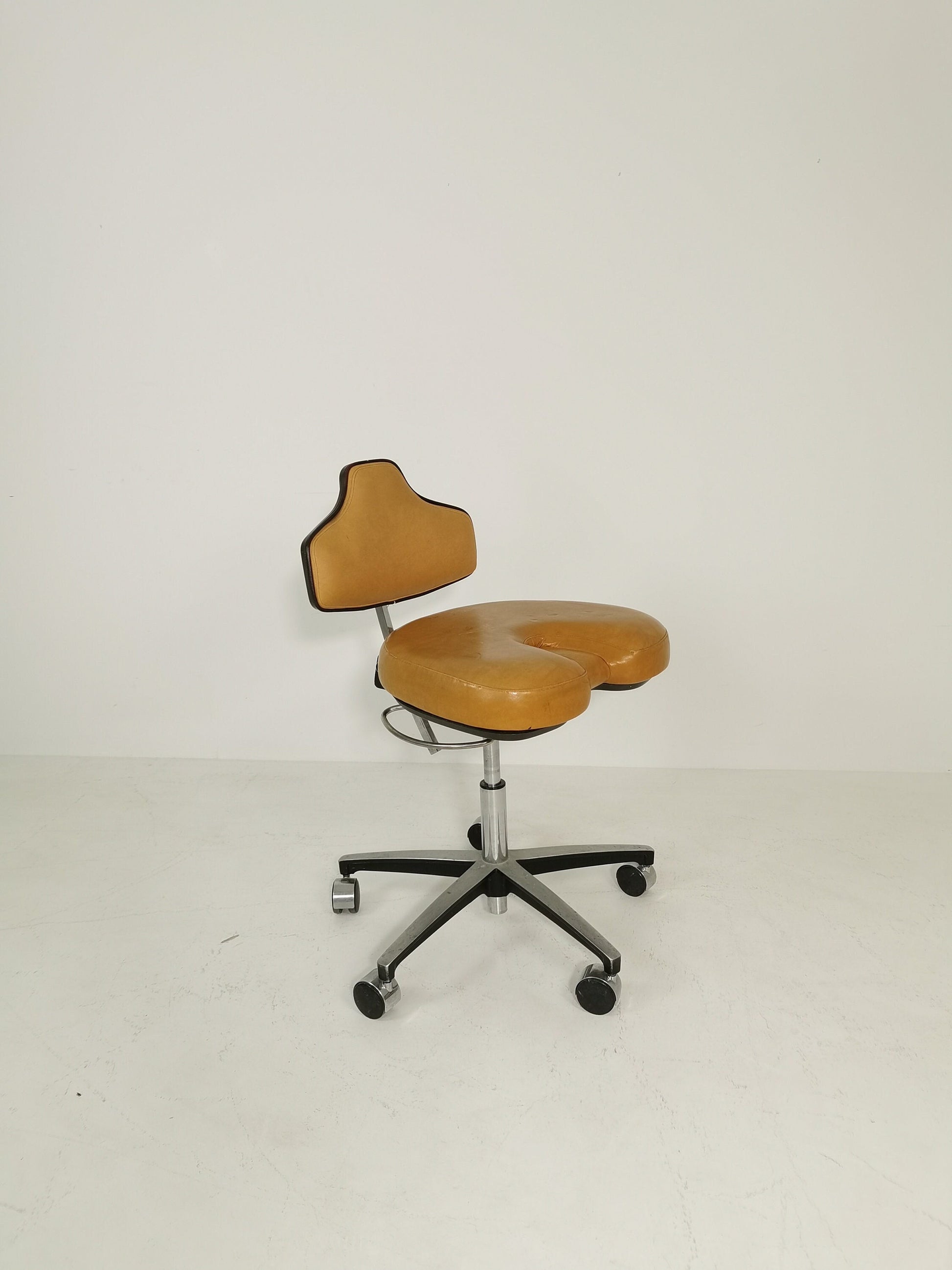 Industrial vintage leather office dental chair by chyres Virginia