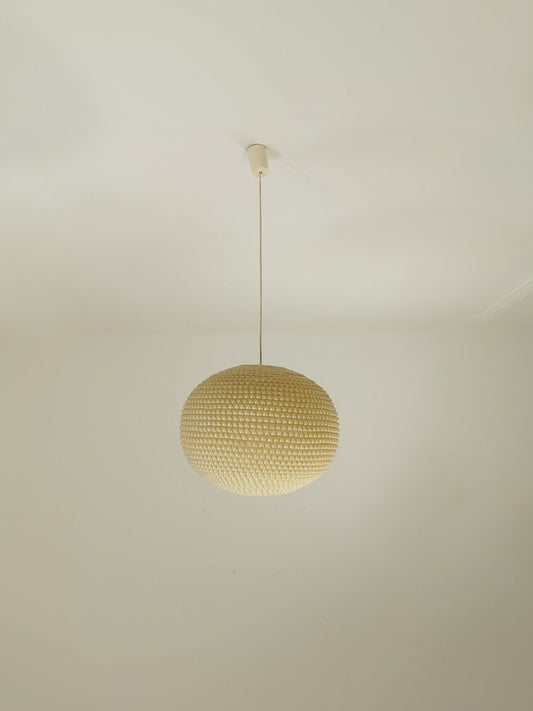 Mid Century, large Temde hanging lamp from the 1960s - with synthetic fiber shade