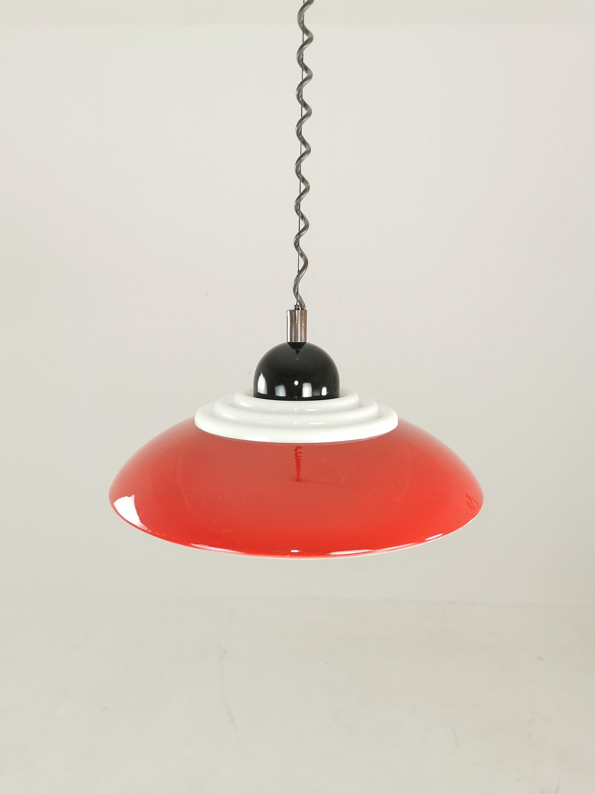 Red space age design lamp, Knud Christensen \Denmark \UFO lamp \ 1970s