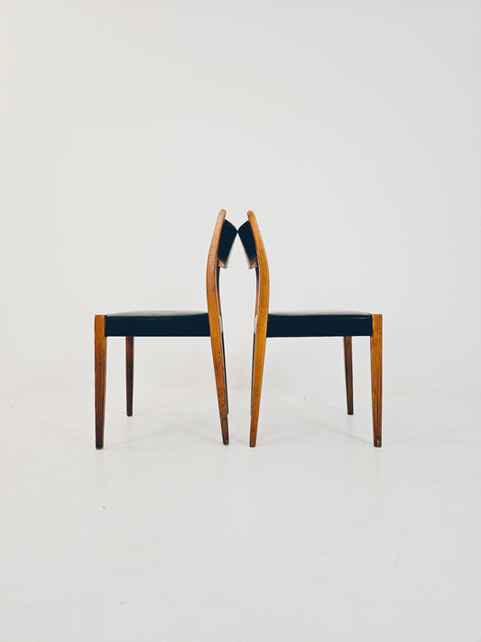 Danish teak dining chairs by Poul Volther & Frem Röjle, 1960s, set of 2