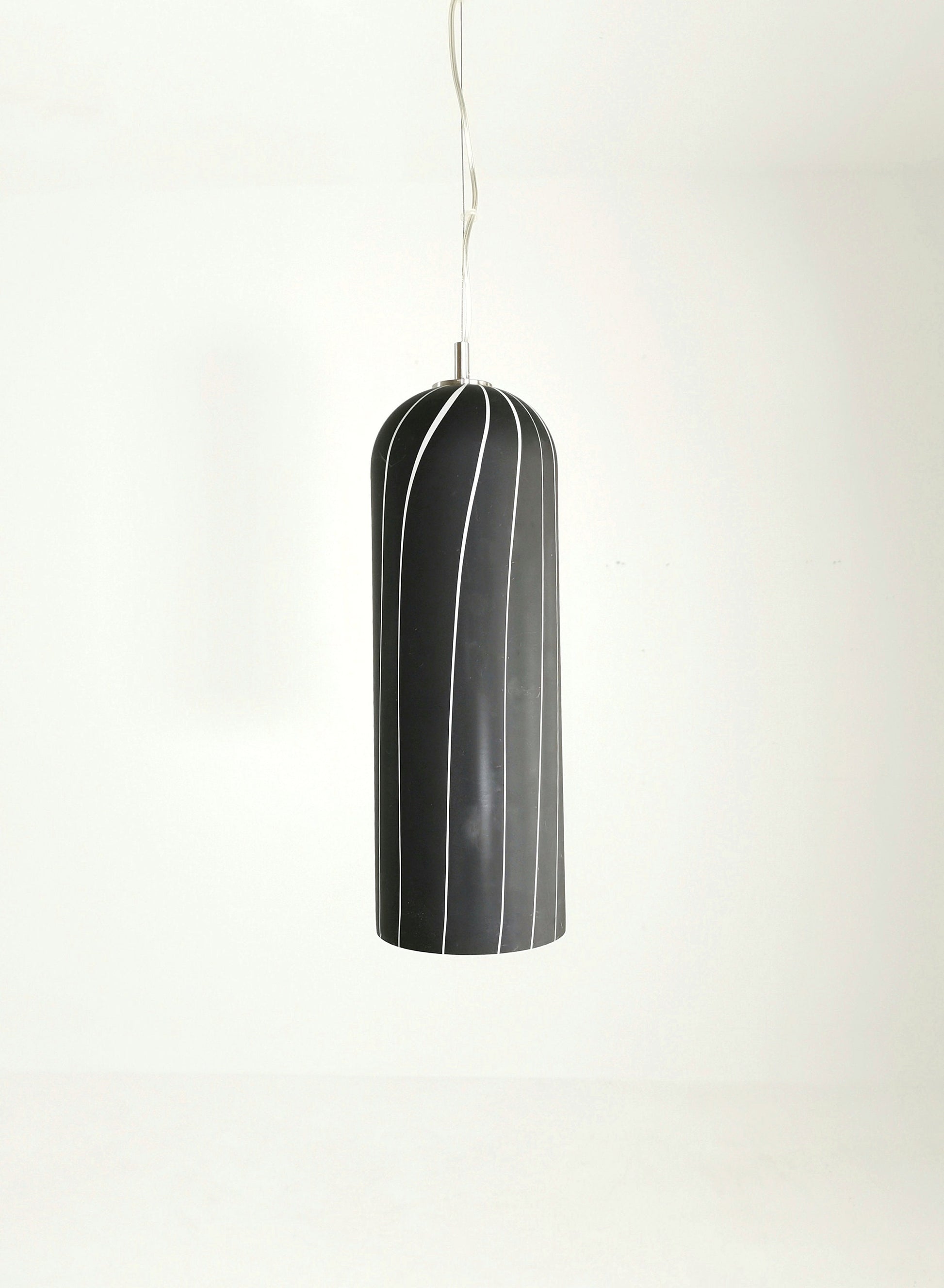 Mid-Century modern. pendant lamp black and white 1980s