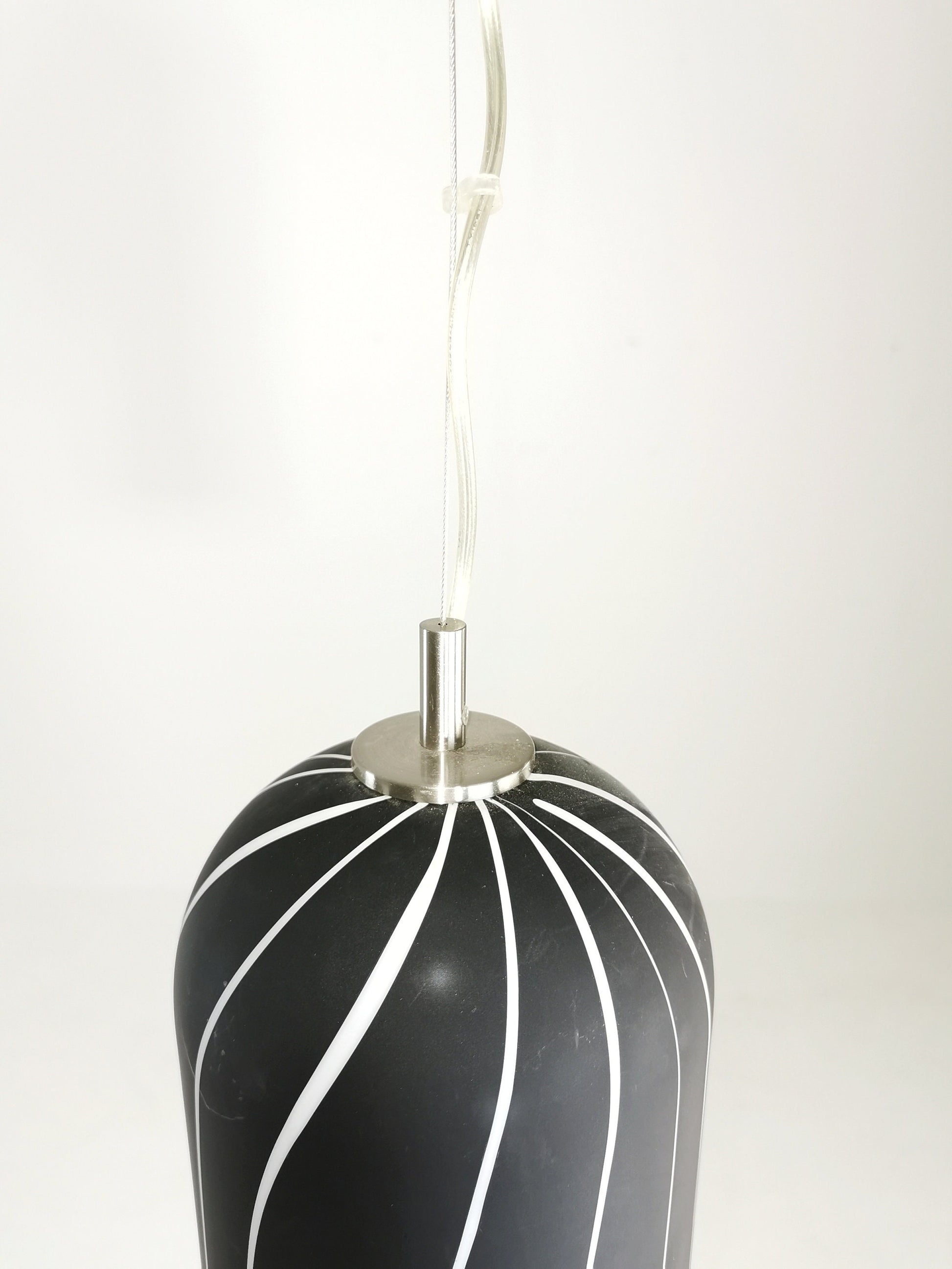 Mid-Century modern. pendant lamp black and white 1980s