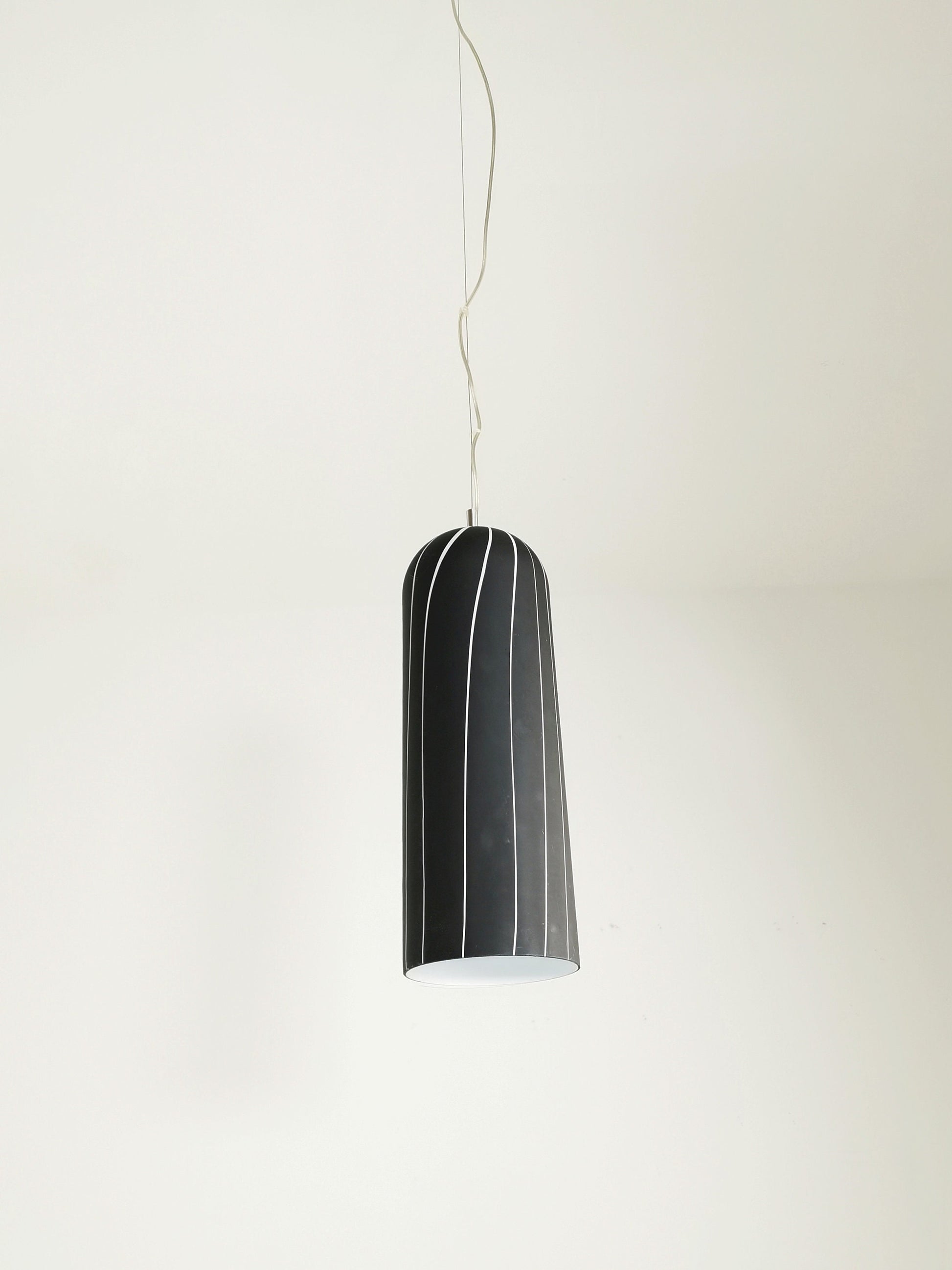 Mid-Century modern. pendant lamp black and white 1980s