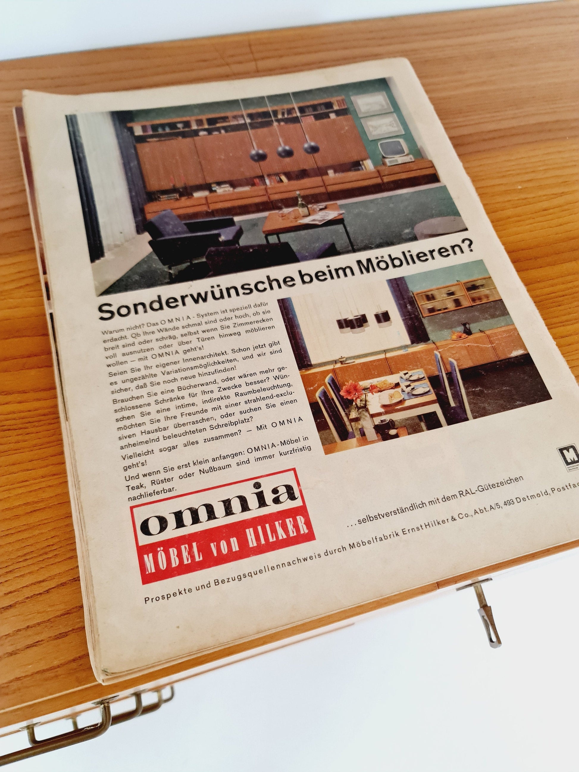 Mid century Teak wall shelving unit by Hilker for Omnia, Germany, 1960s