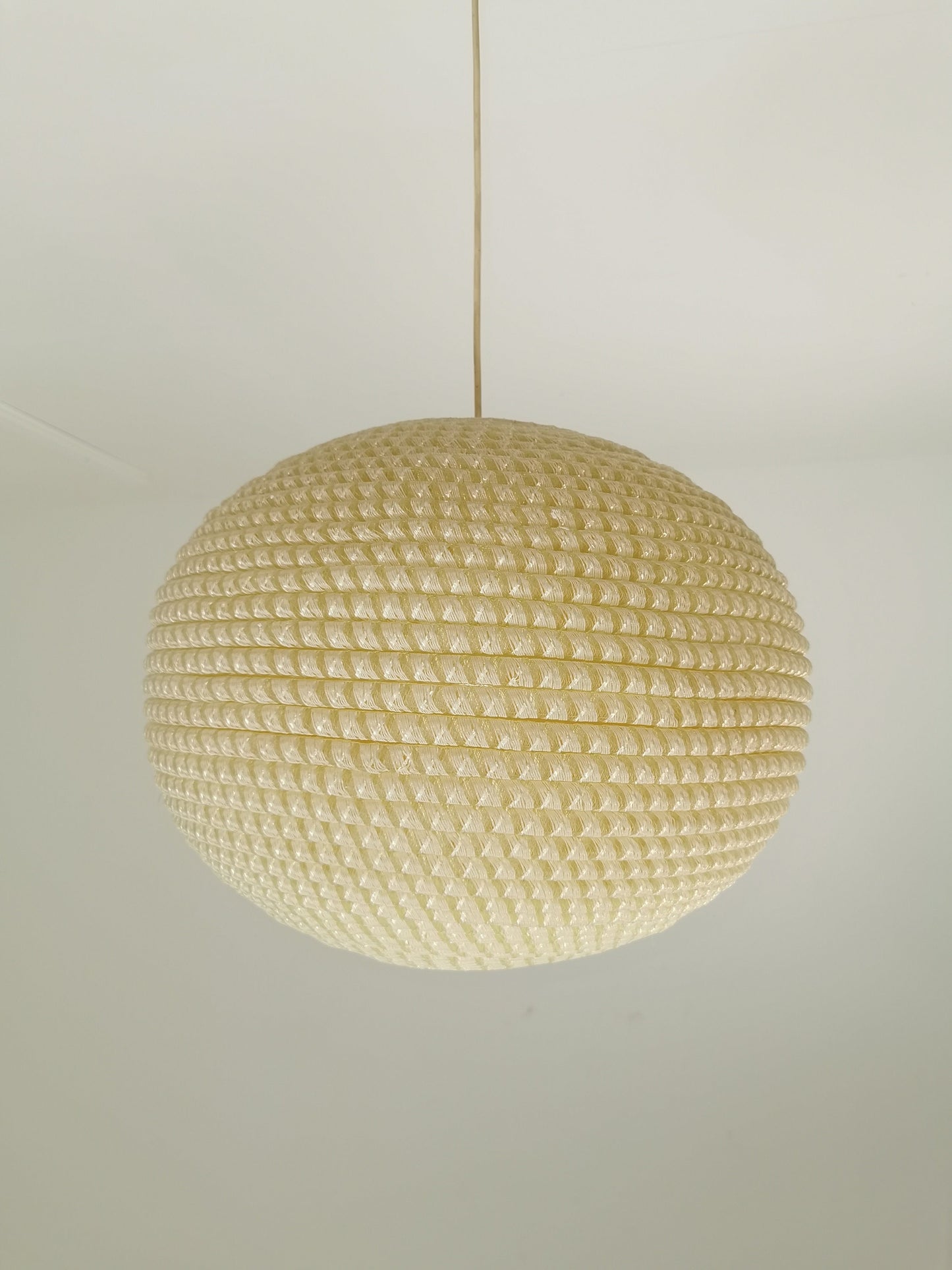 Mid Century, large Temde hanging lamp from the 1960s - with synthetic fiber shade