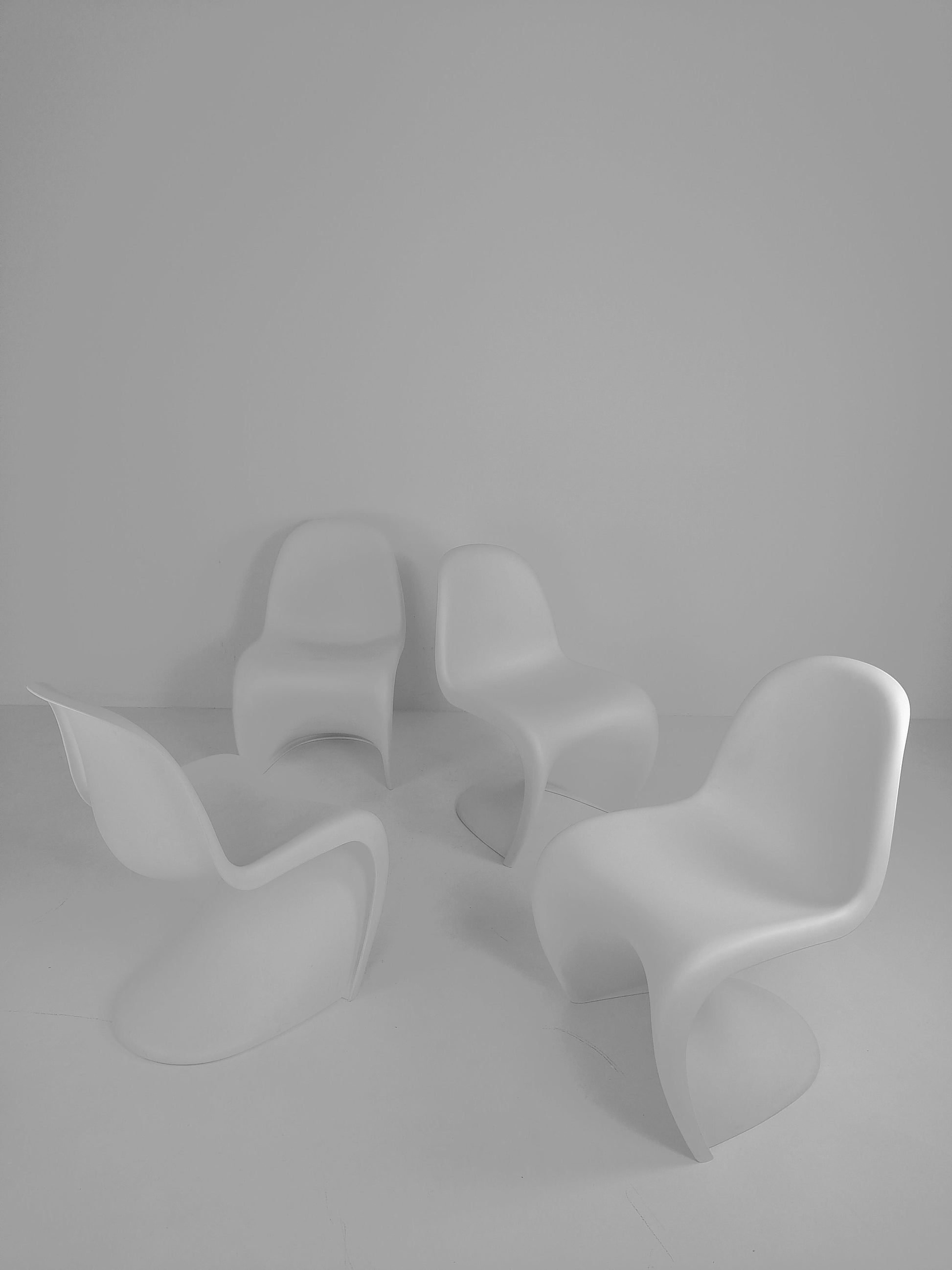 4 x Verner Panton chairs in white from Vitra Germany