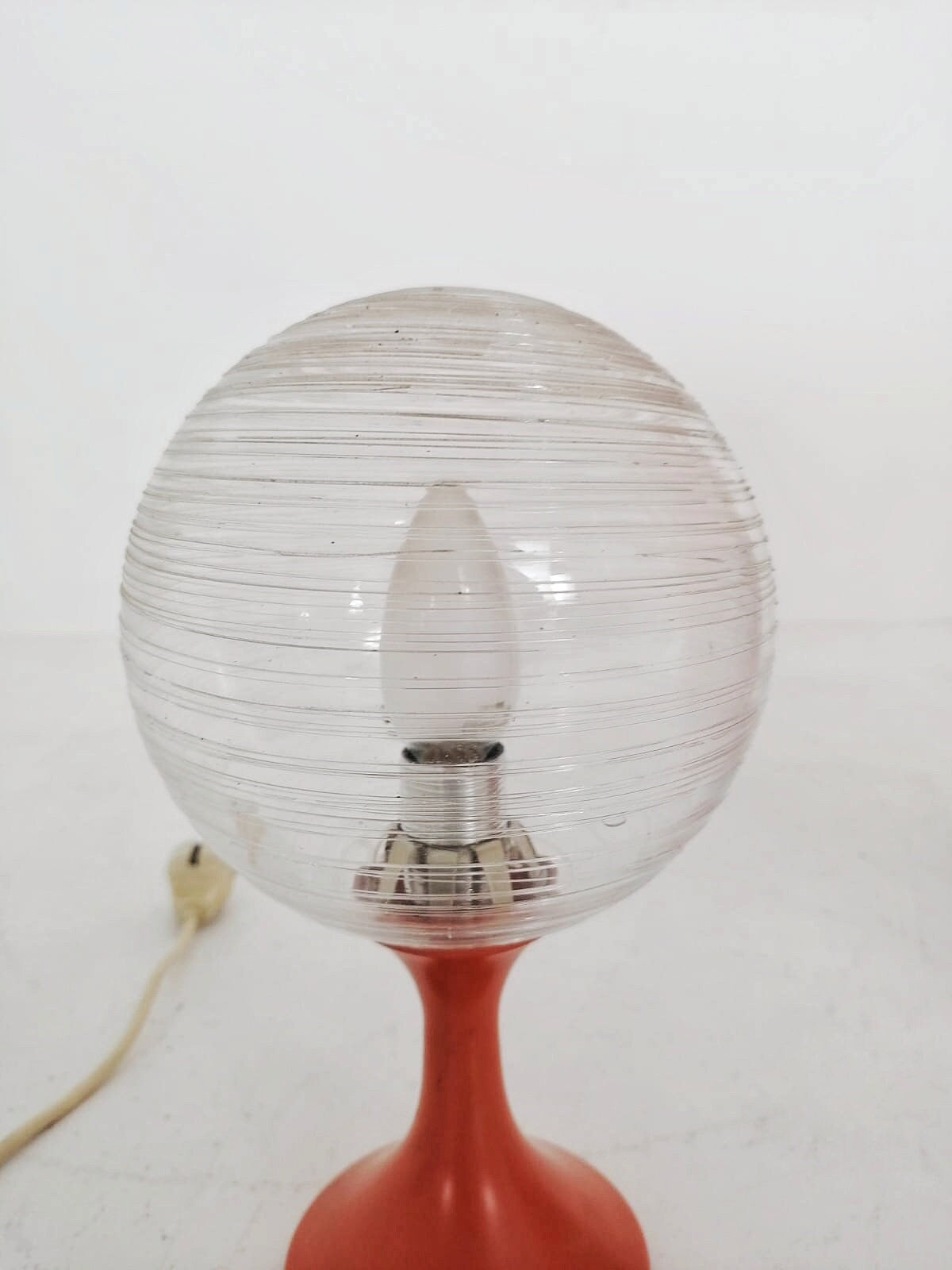 Vintage Space Age Mid-Century Glass Table Lamp,1970s