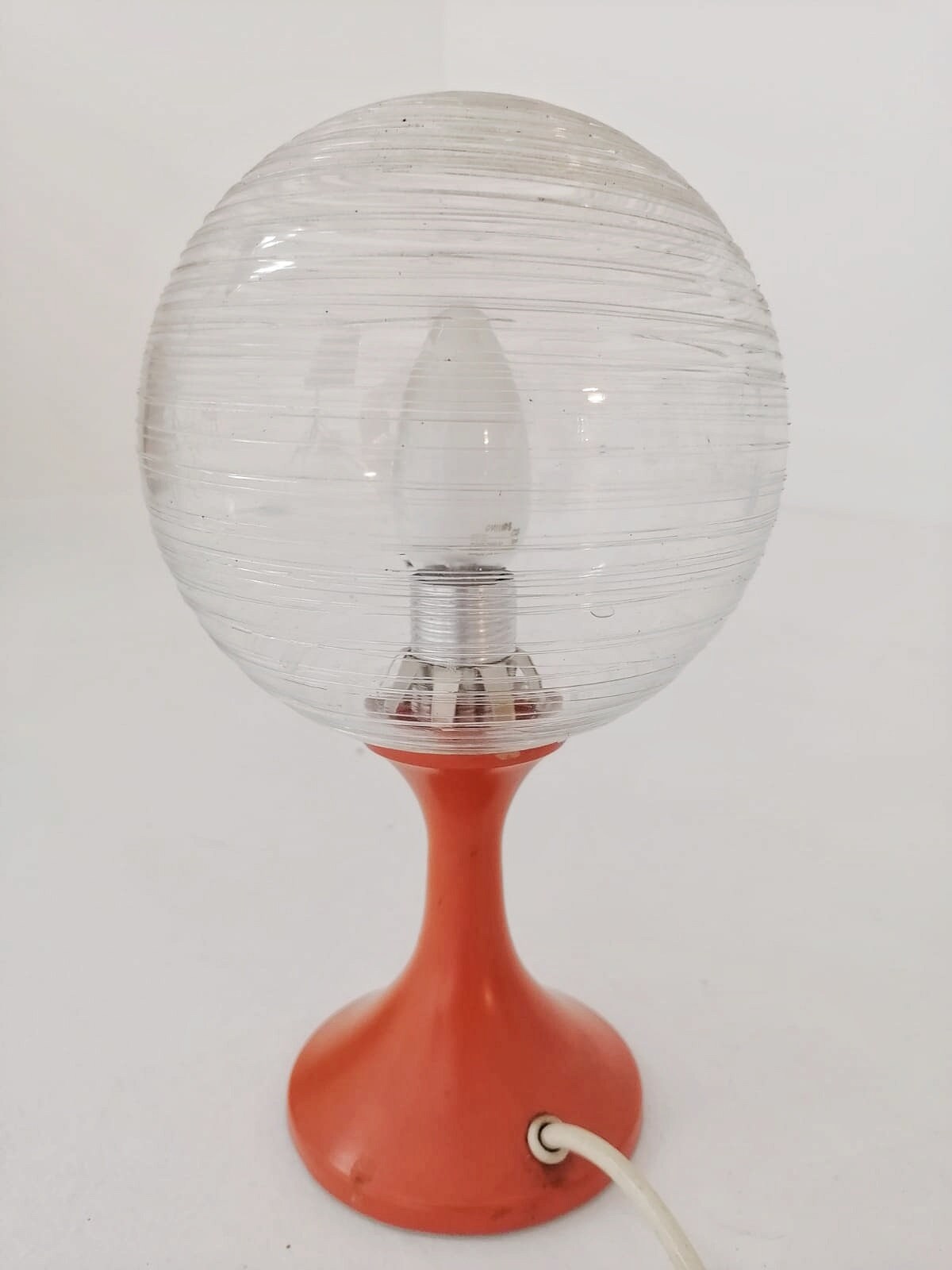 Vintage Space Age Mid-Century Glass Table Lamp,1970s