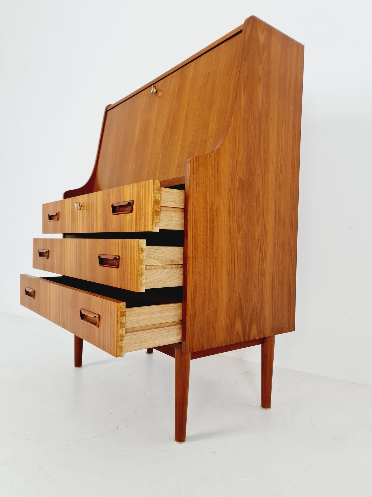 Midcentury Danish vintage teak secretary, vanity /Make up table By Arne Wahl Iversen, 1960s