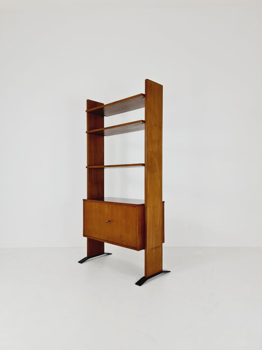 Mid-Century Italian freestanding vintage library bookcase shelf, 1960s