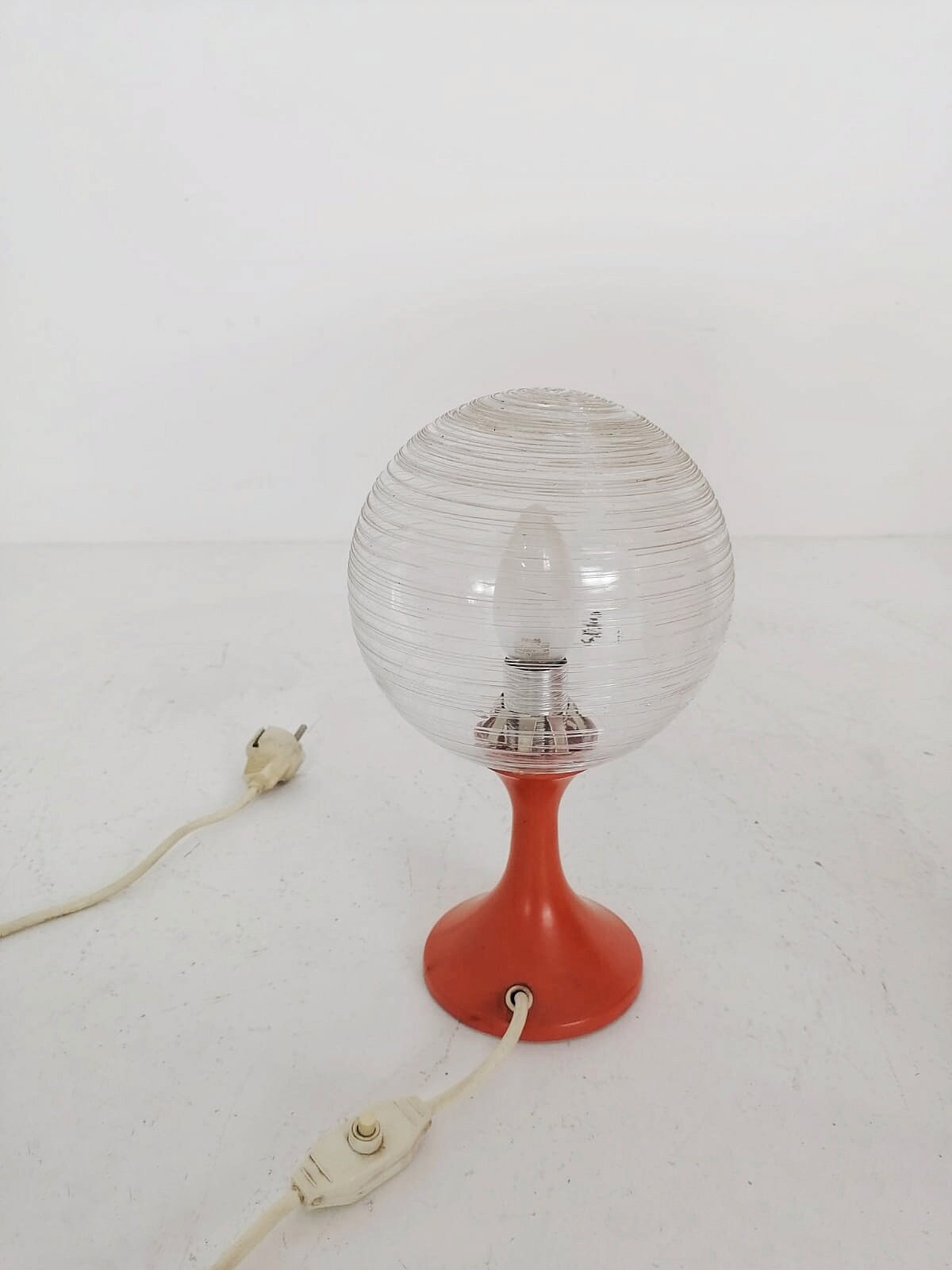 Vintage Space Age Mid-Century Glass Table Lamp,1970s