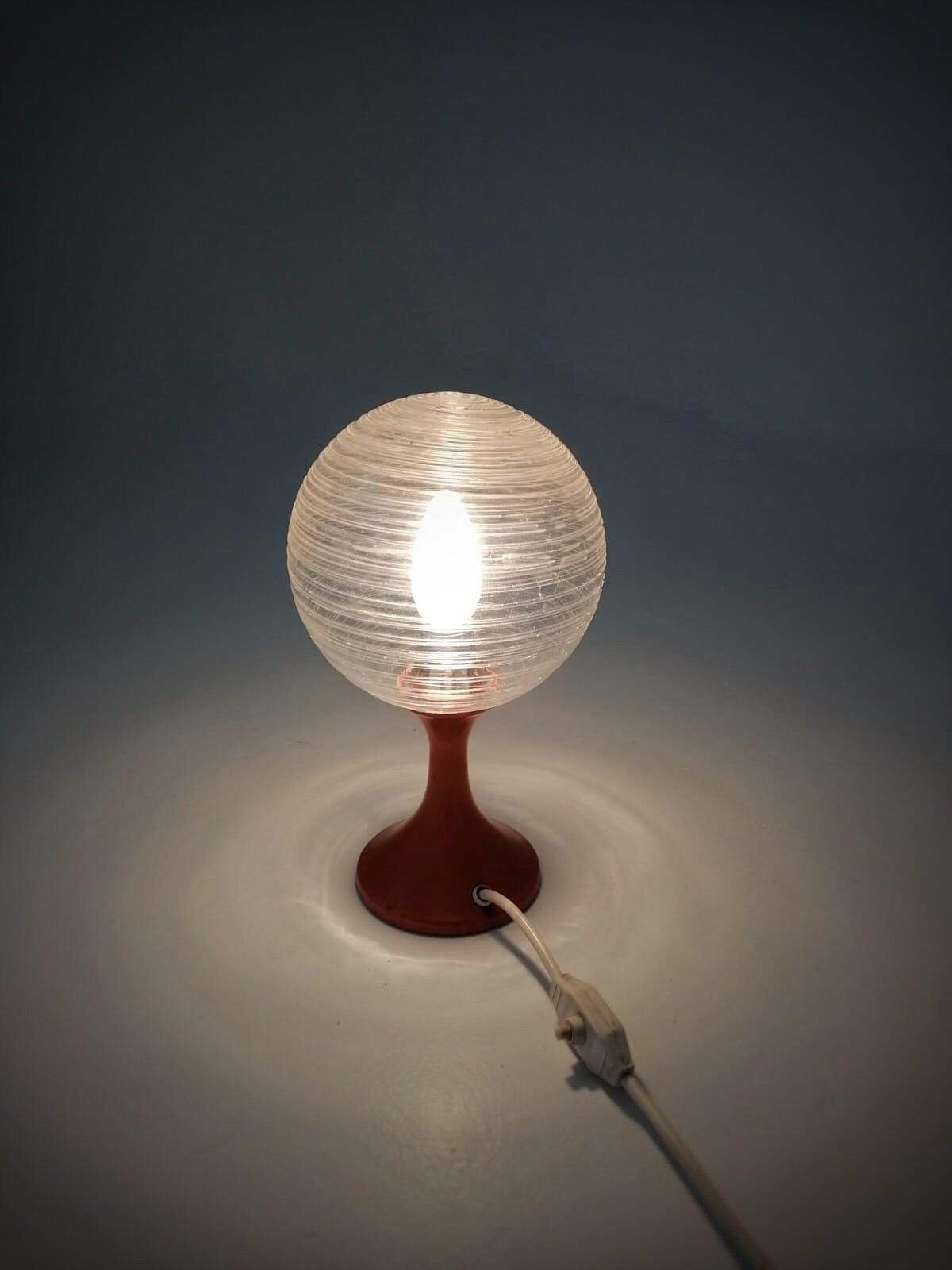 Vintage Space Age Mid-Century Glass Table Lamp,1970s