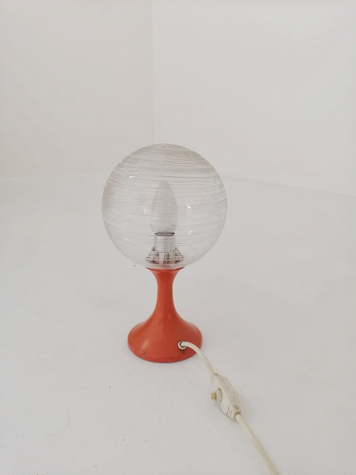 Vintage Space Age Mid-Century Glass Table Lamp,1970s