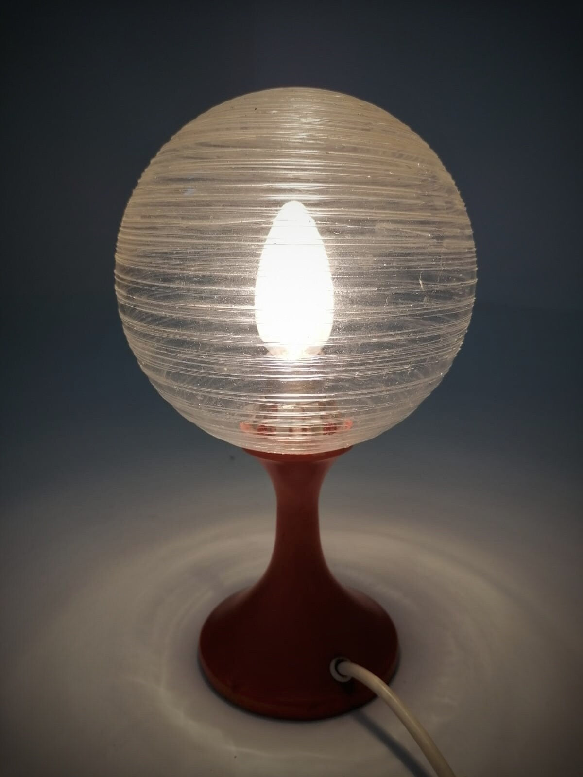 Vintage Space Age Mid-Century Glass Table Lamp,1970s