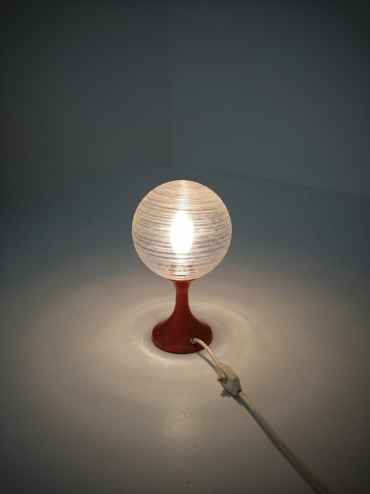 Vintage Space Age Mid-Century Glass Table Lamp,1970s