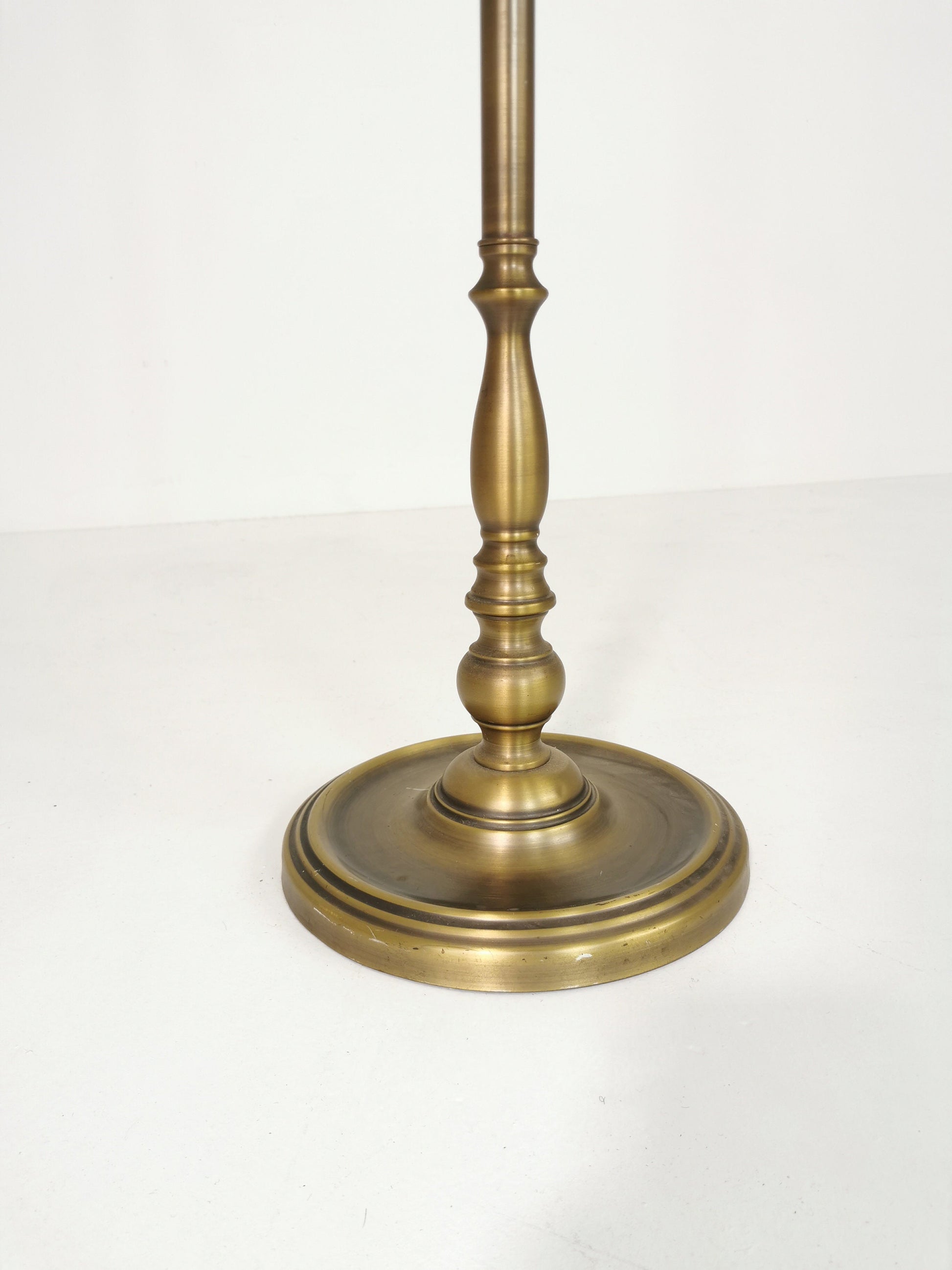 Vintage\Antique Brass Column Floor Lamp, 1930s