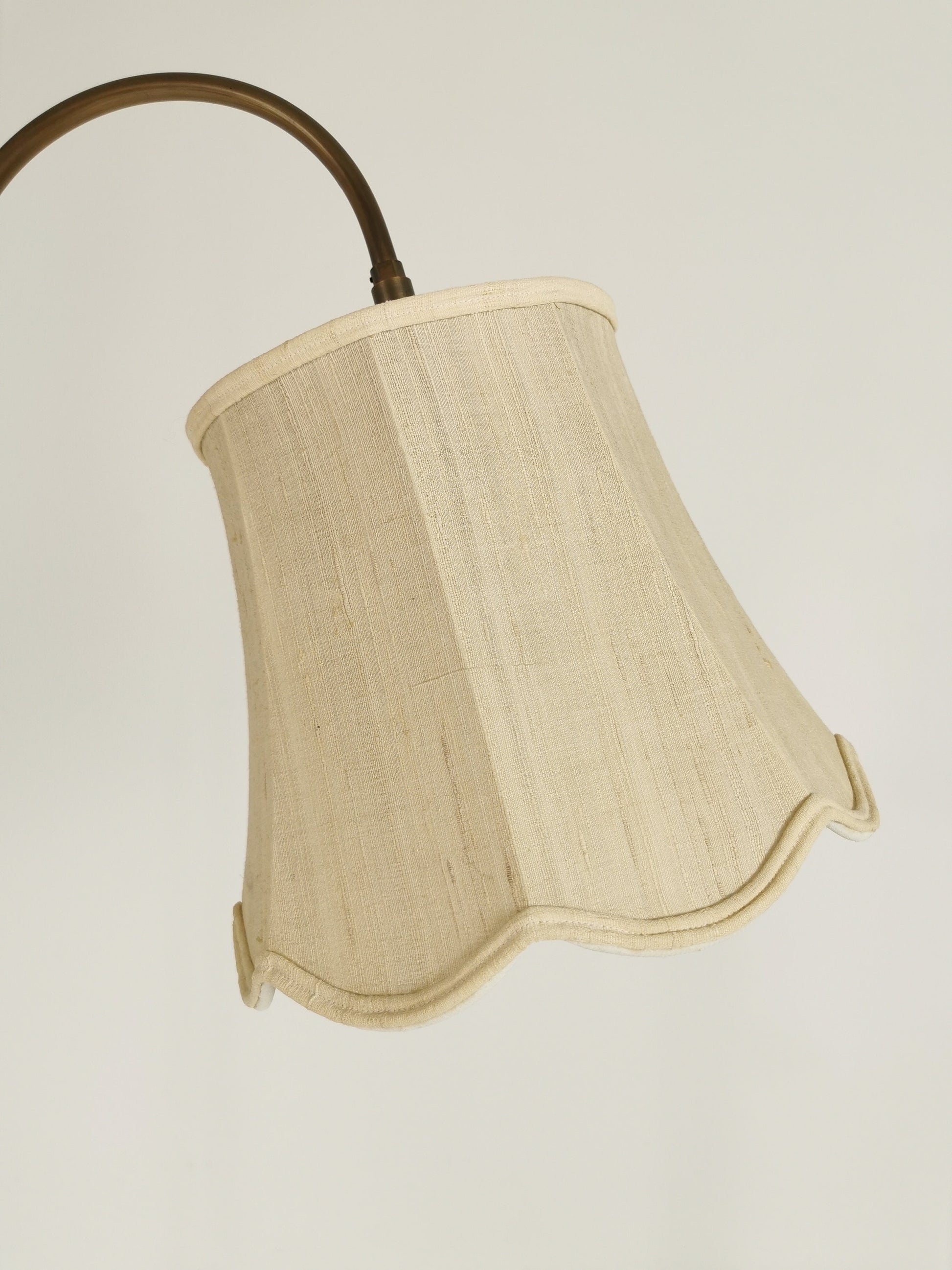 Vintage\Antique Brass Column Floor Lamp, 1930s