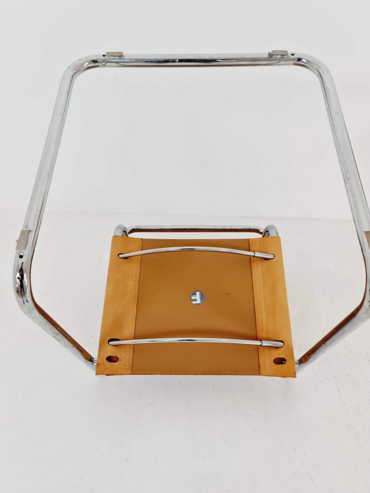 set of tow Bauhaus cognac original Desk Chair by Mart Stam & Marcel Breuer for Fasem Italy 1980s