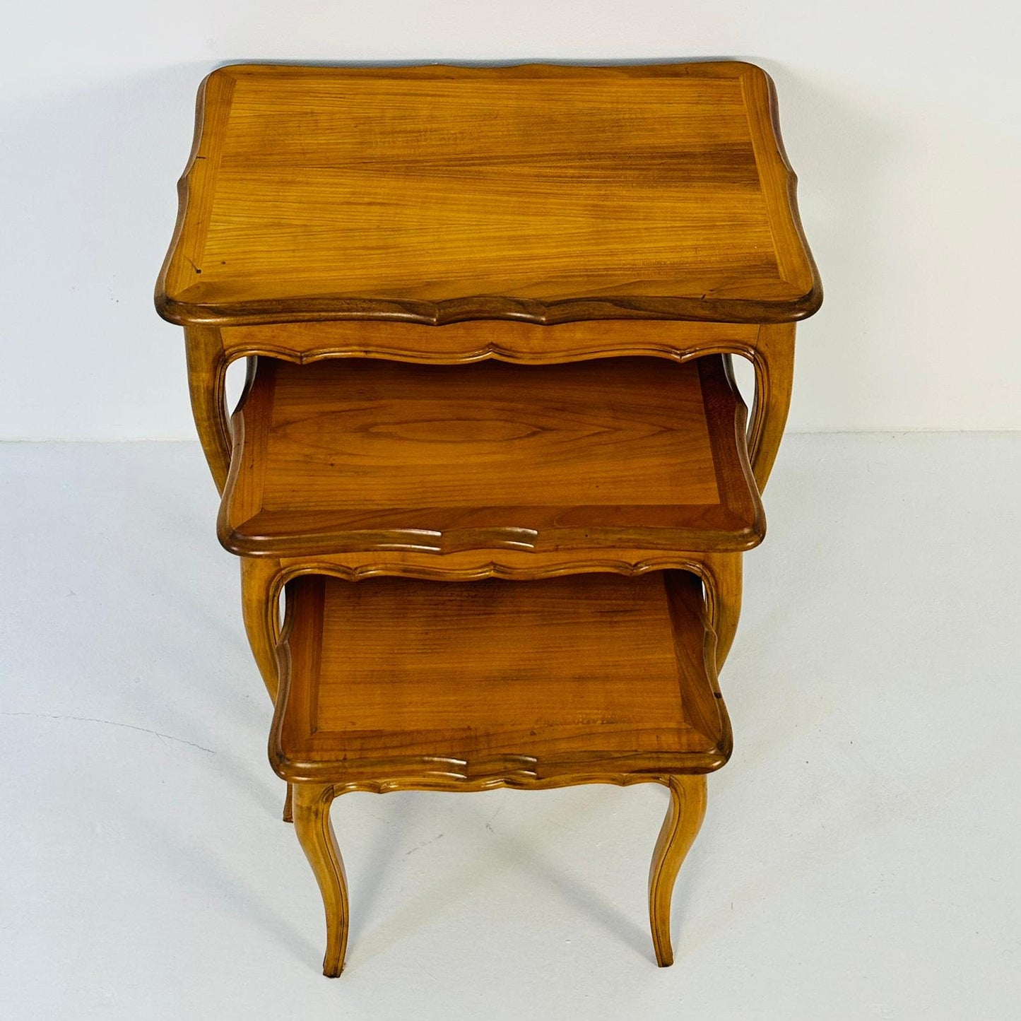 Antique French Nesting Tables, 1930s, Set of 3