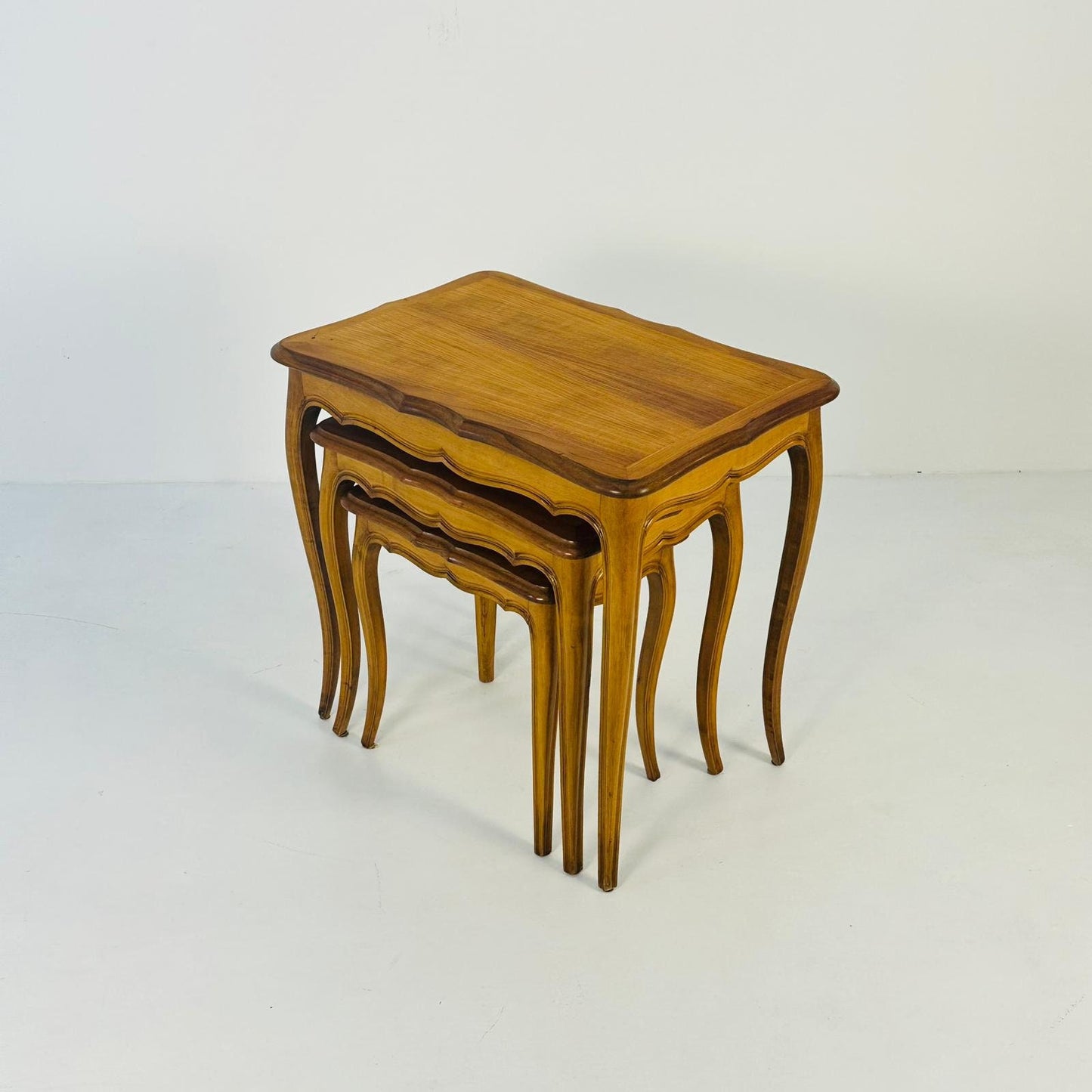 Antique French Nesting Tables, 1930s, Set of 3