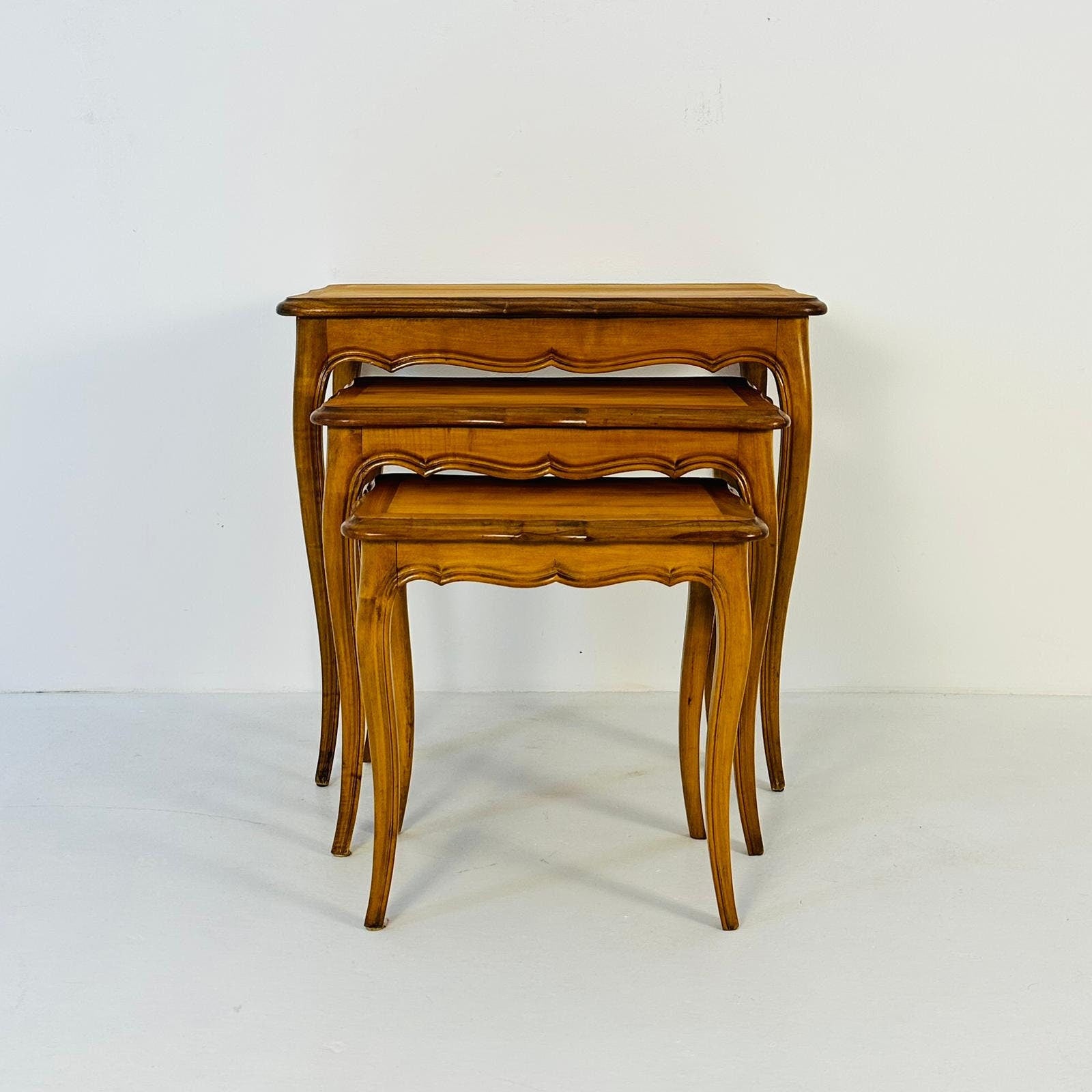 Antique French Nesting Tables, 1930s, Set of 3
