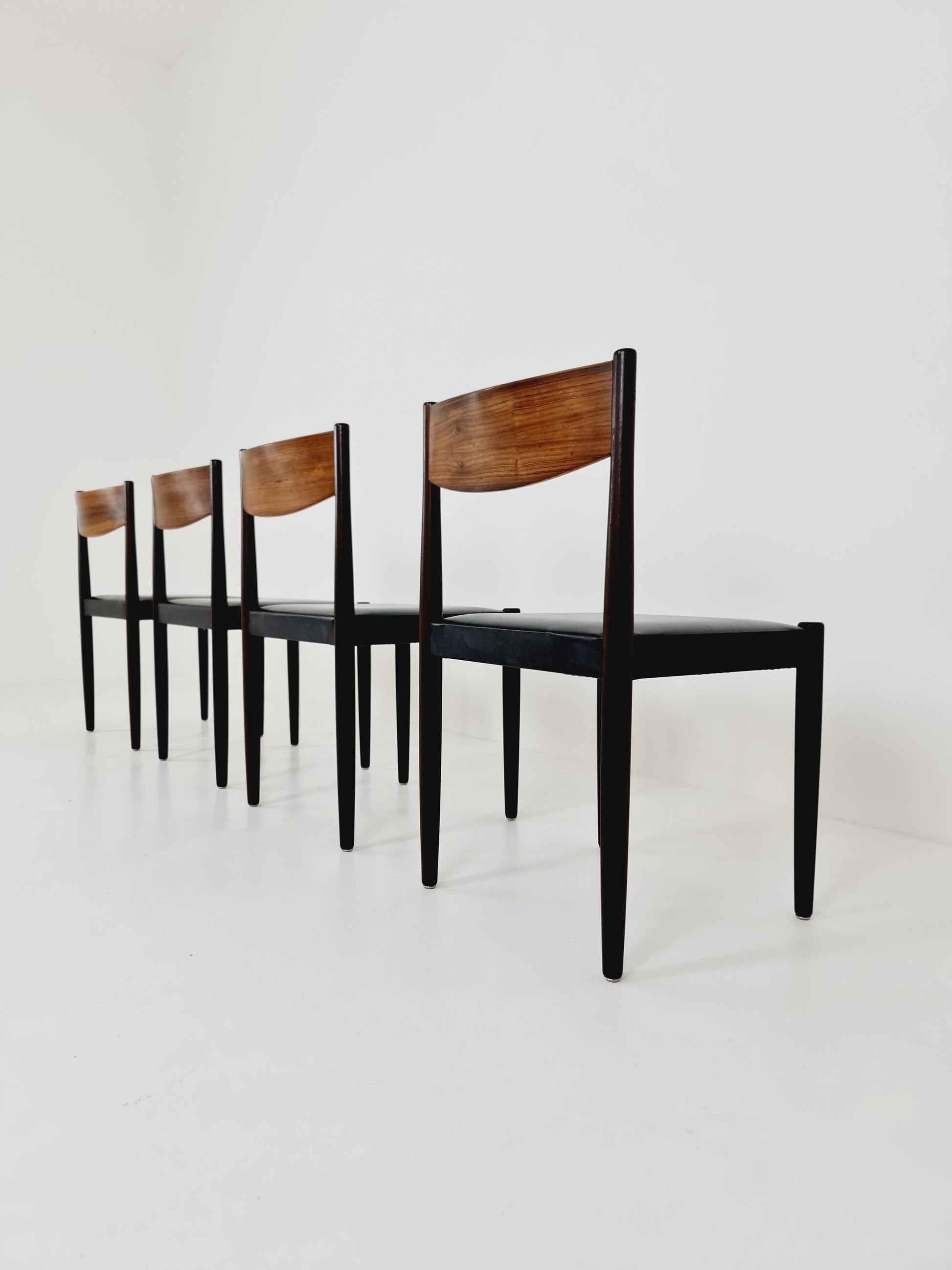 Danish Modern rosewood Chairs Design by Niels Möller for Frem Rojle, 1960s, set of 4