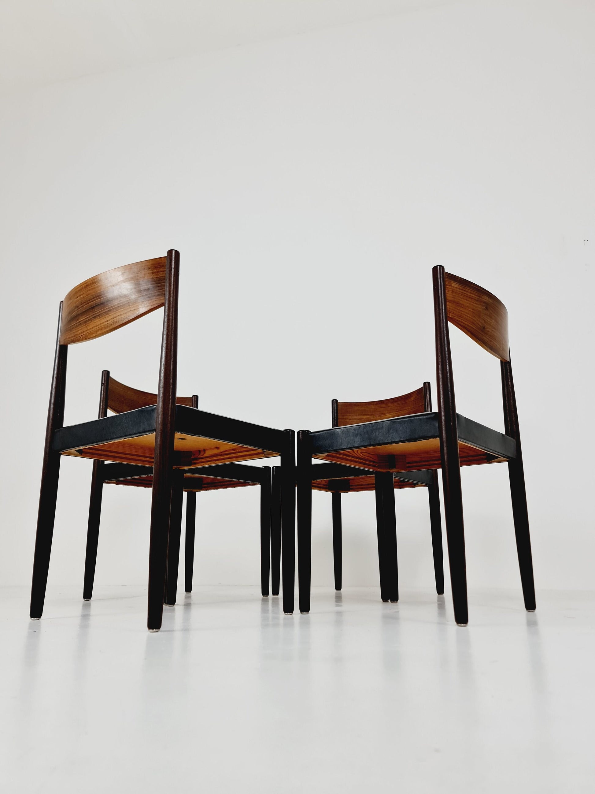 Danish Modern rosewood Chairs Design by Niels Möller for Frem Rojle, 1960s, set of 4