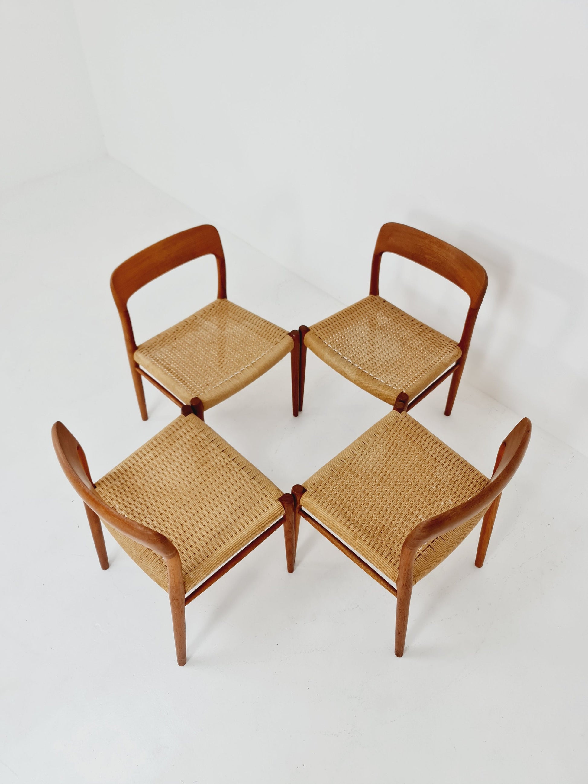 MidCentury Danish Teak Dining Chairs Niels O.Moller, 1960s, set of 4
