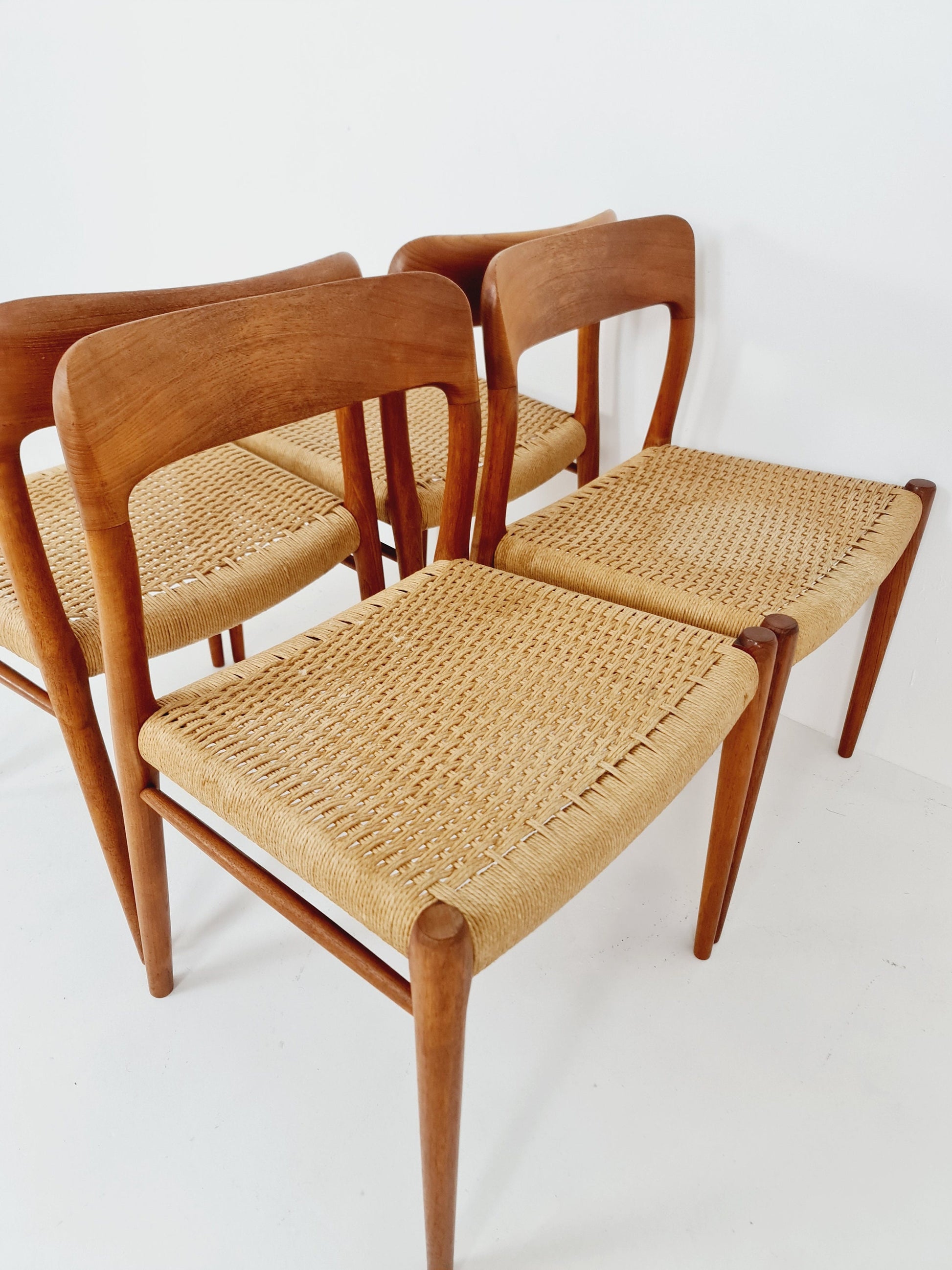 MidCentury Danish Teak Dining Chairs Niels O.Moller, 1960s, set of 4