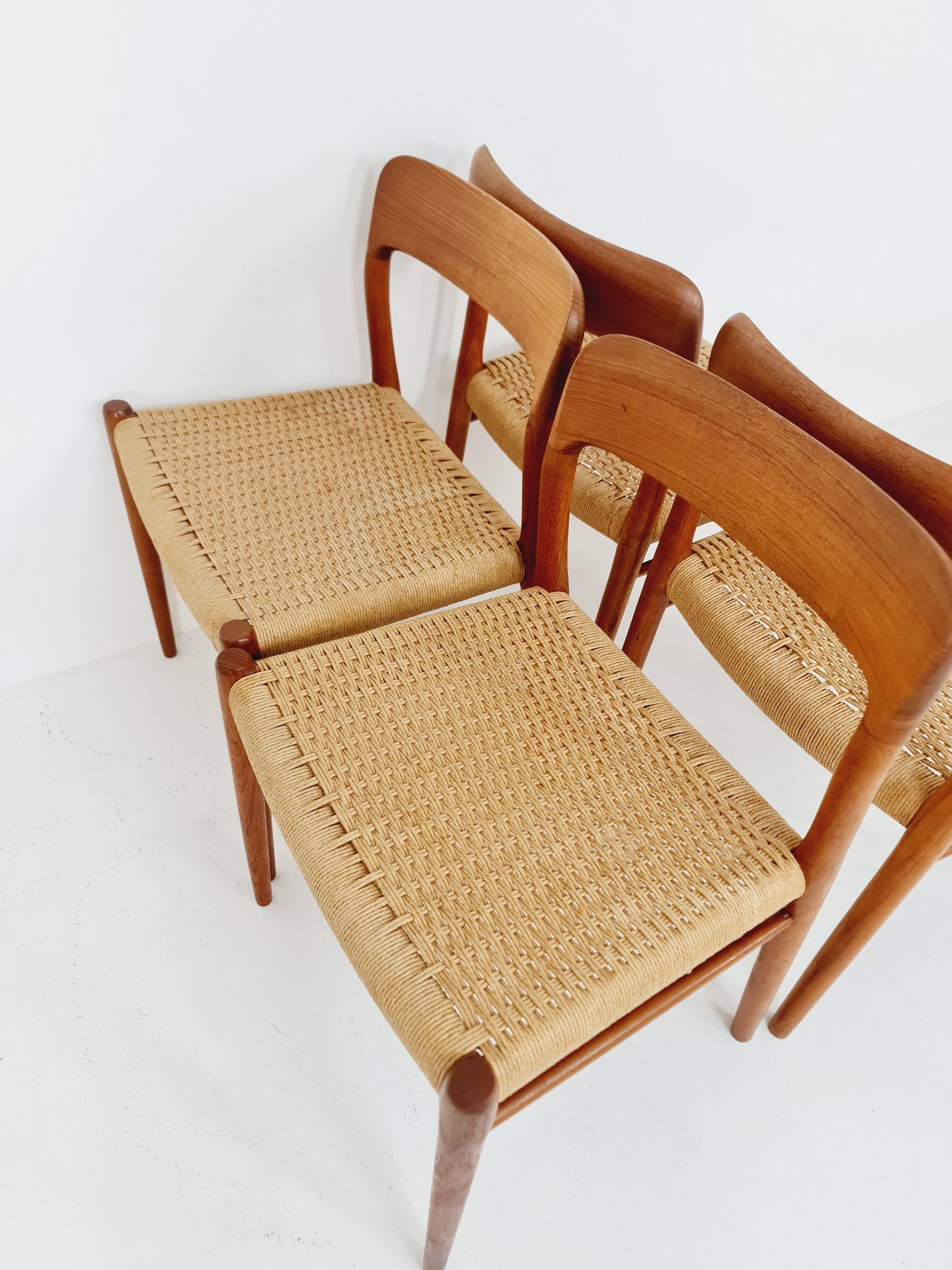 MidCentury Danish Teak Dining Chairs Niels O.Moller, 1960s, set of 4