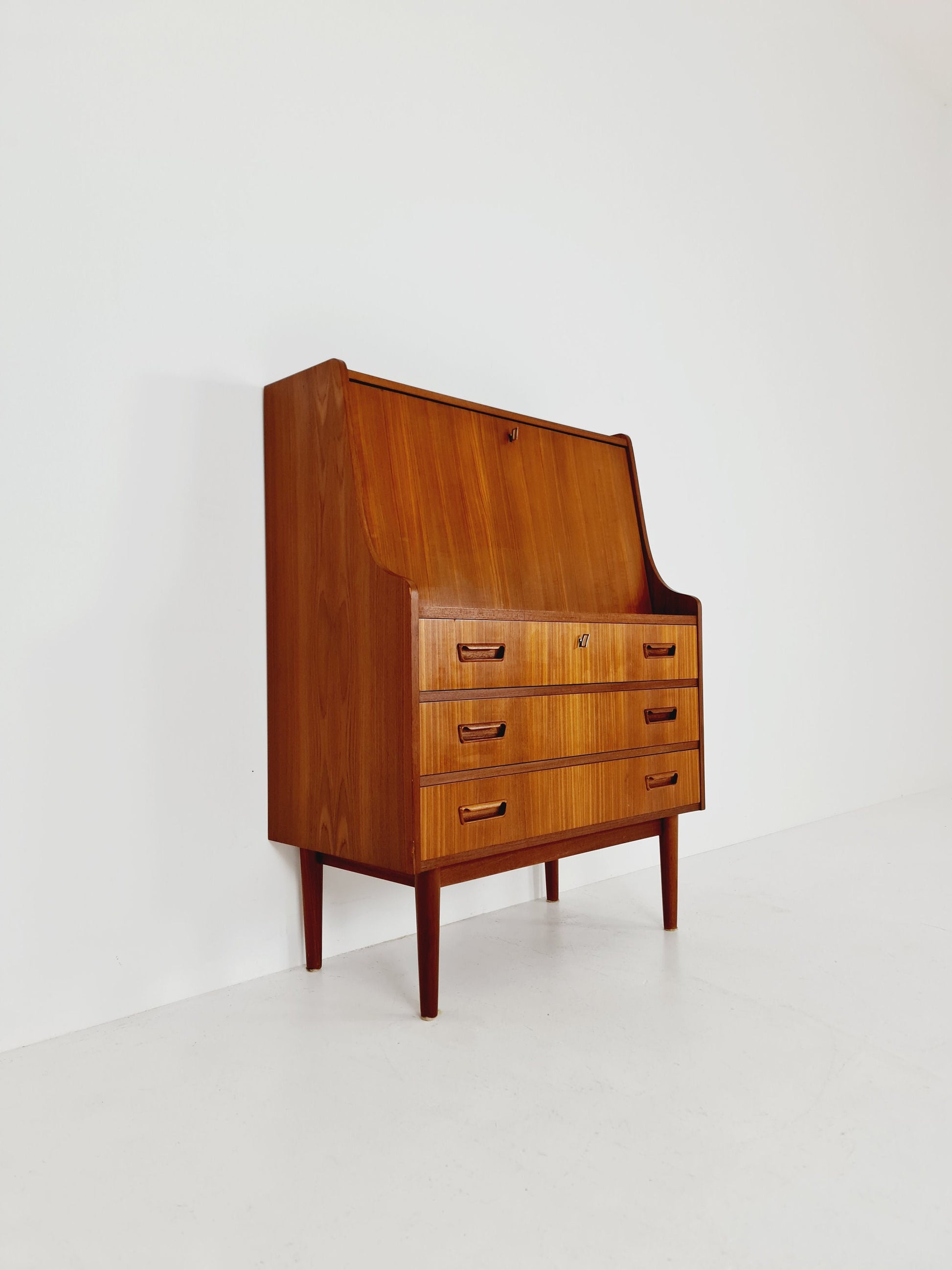 Midcentury Danish vintage teak secretary, vanity /Make up table By Arne Wahl Iversen, 1960s