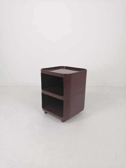 Brown Componibili Square serving trolley by Anna Castelli for Kartell - Italy 1960s model 4970