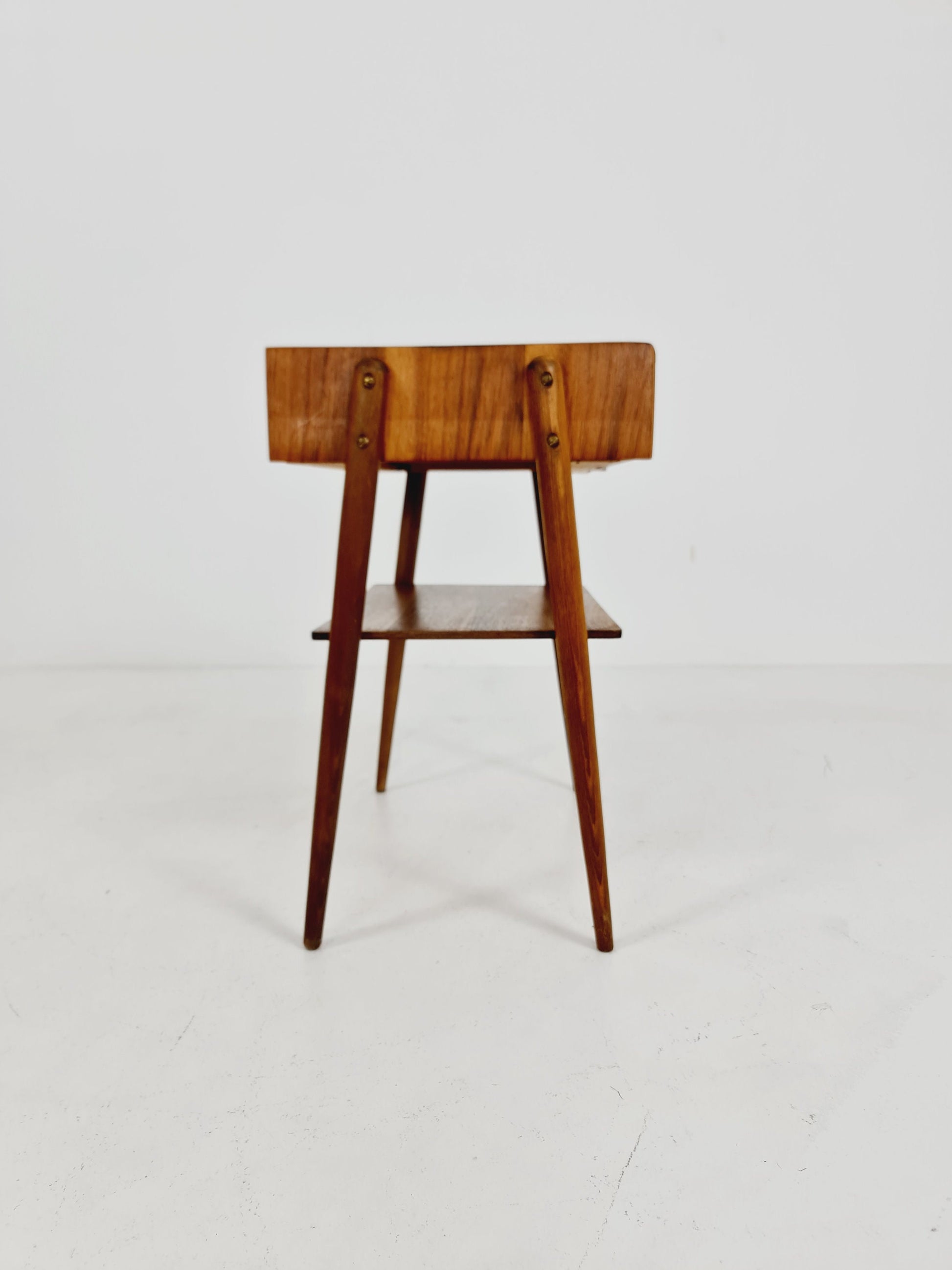 Midcentury Carlstrom & Co teak vintage side table/ bedside table/ night stand, 1960s