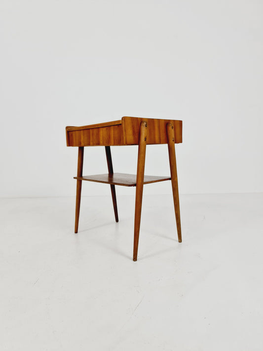 Midcentury Carlstrom & Co teak vintage side table/ bedside table/ night stand, 1960s