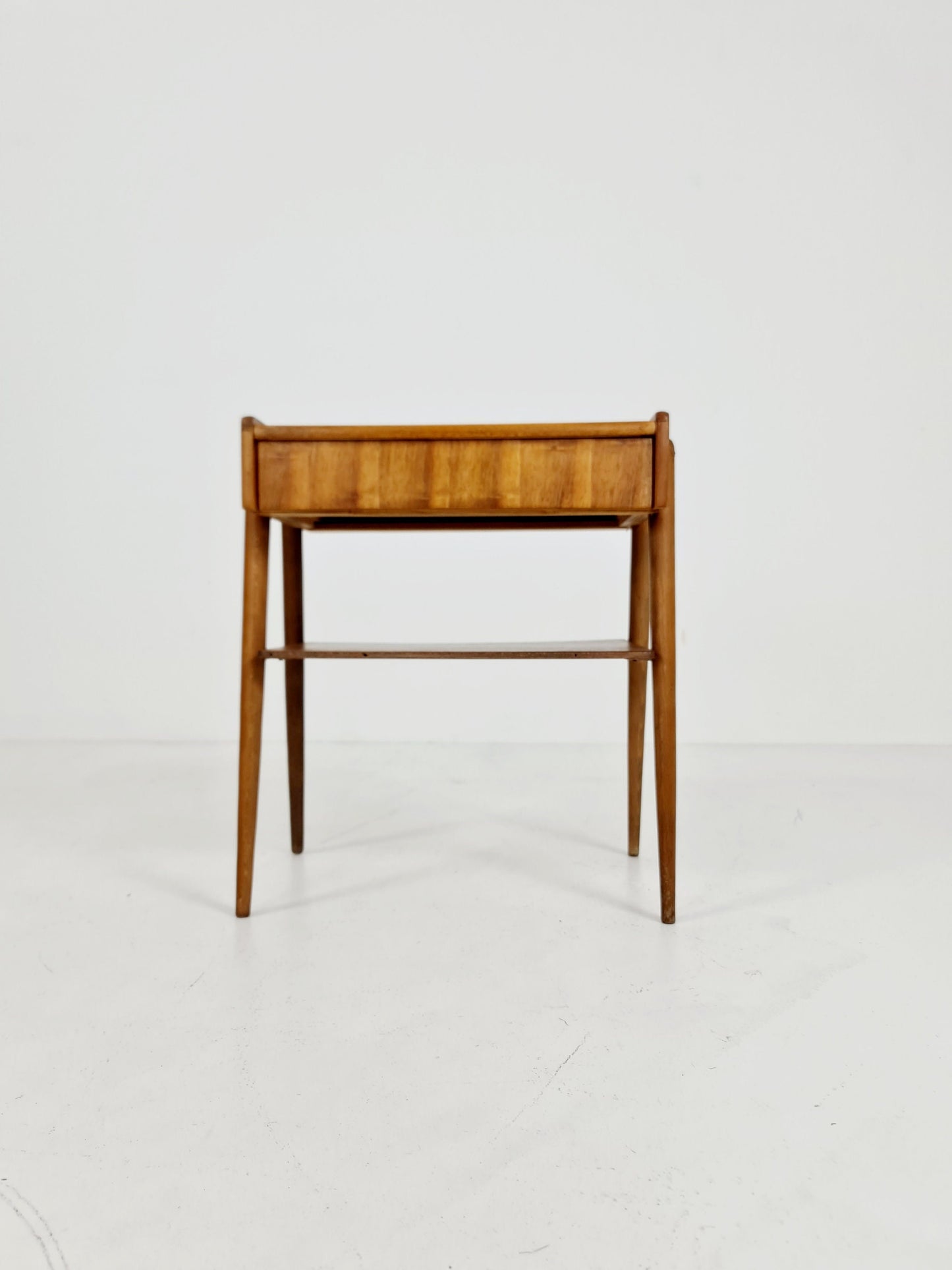 Midcentury Carlstrom & Co teak vintage side table/ bedside table/ night stand, 1960s