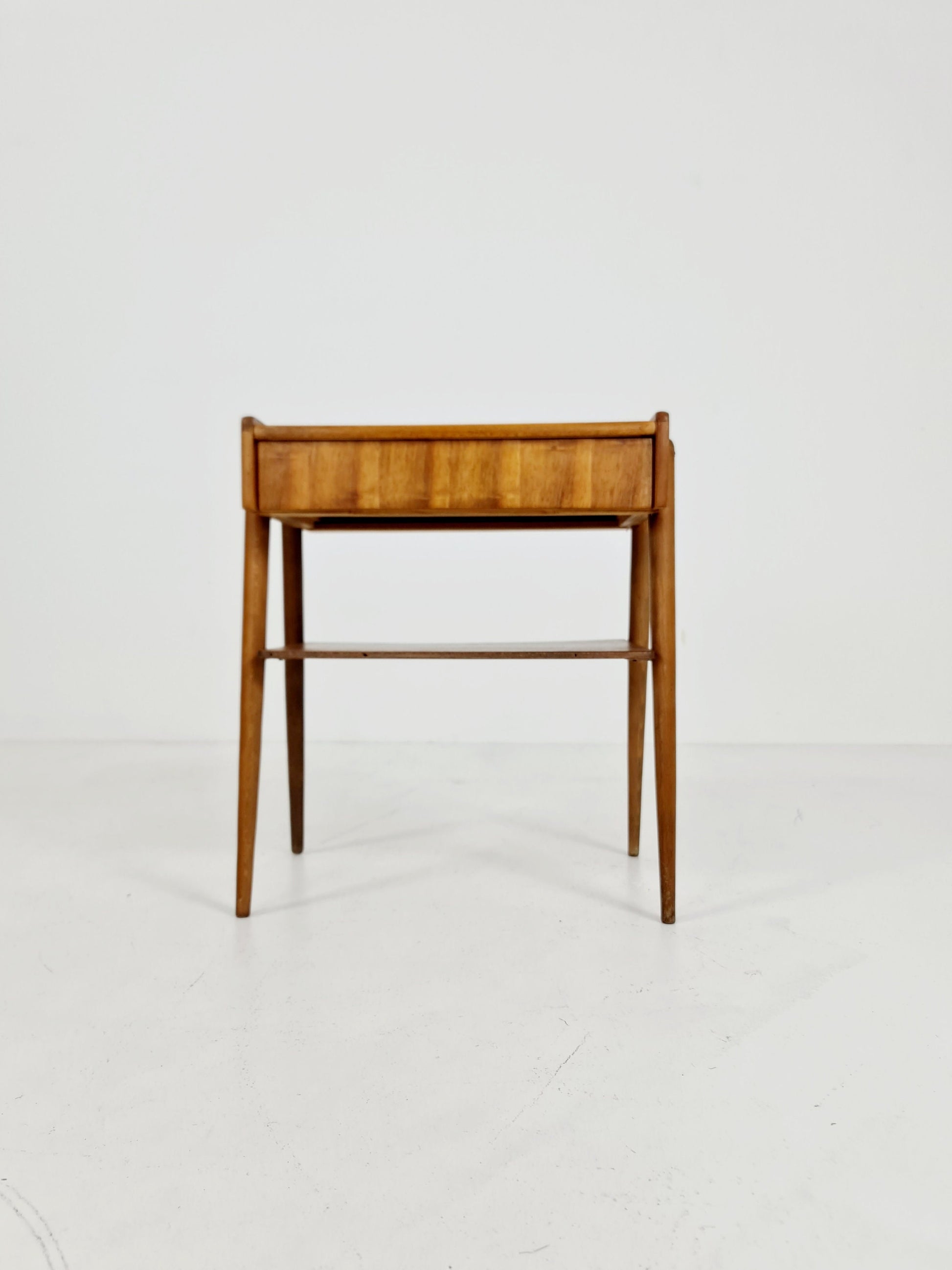 Midcentury Carlstrom & Co teak vintage side table/ bedside table/ night stand, 1960s