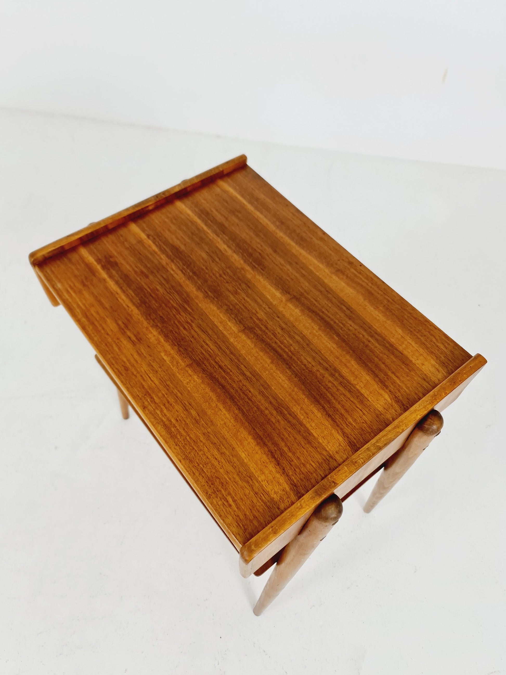 Midcentury Carlstrom & Co teak vintage side table/ bedside table/ night stand, 1960s