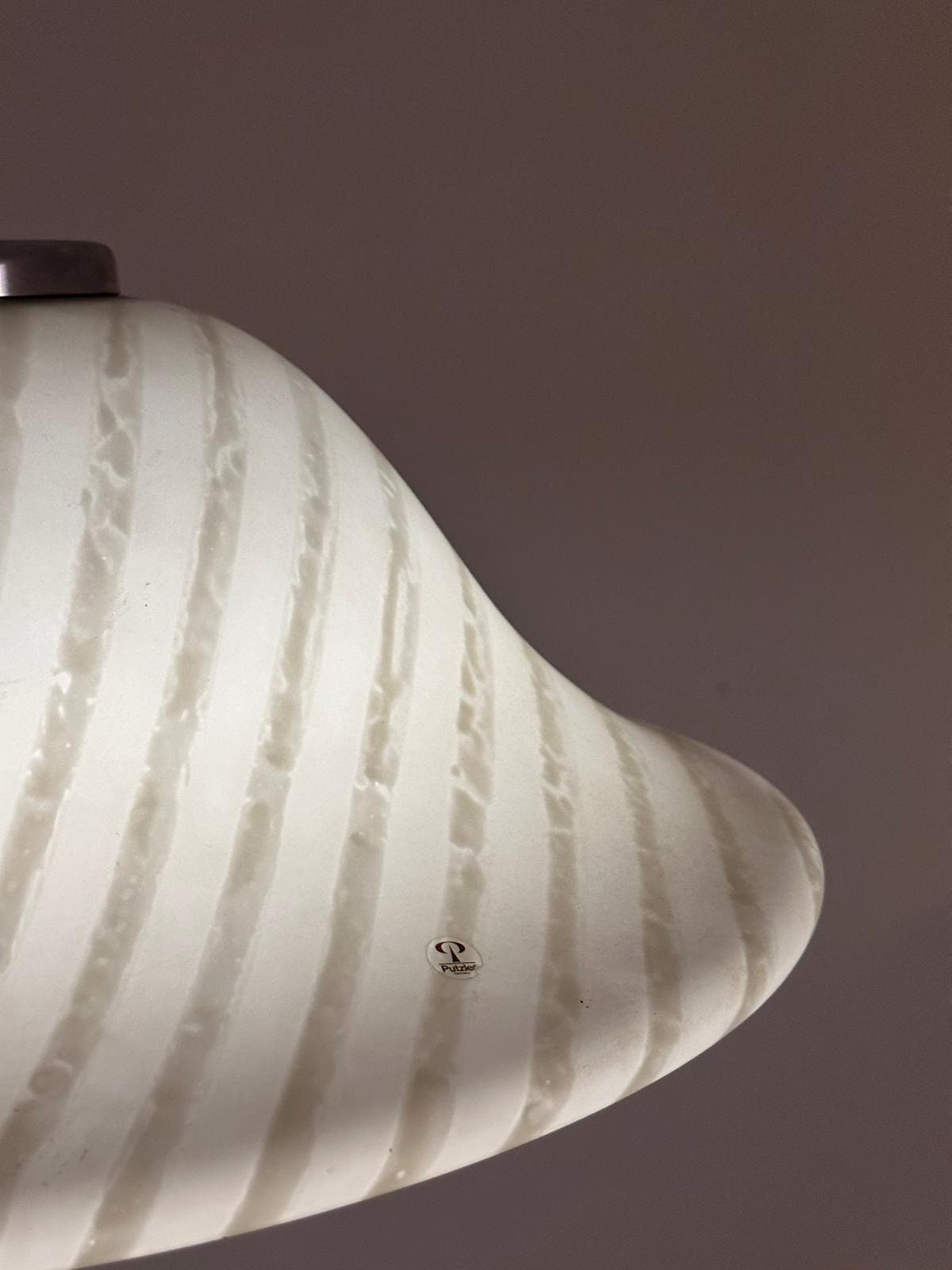 Vintage glass pendant lamp by Peill and Putzler, Germany 1965