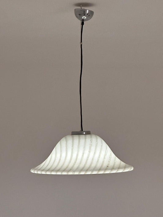 Vintage glass pendant lamp by Peill and Putzler, Germany 1965