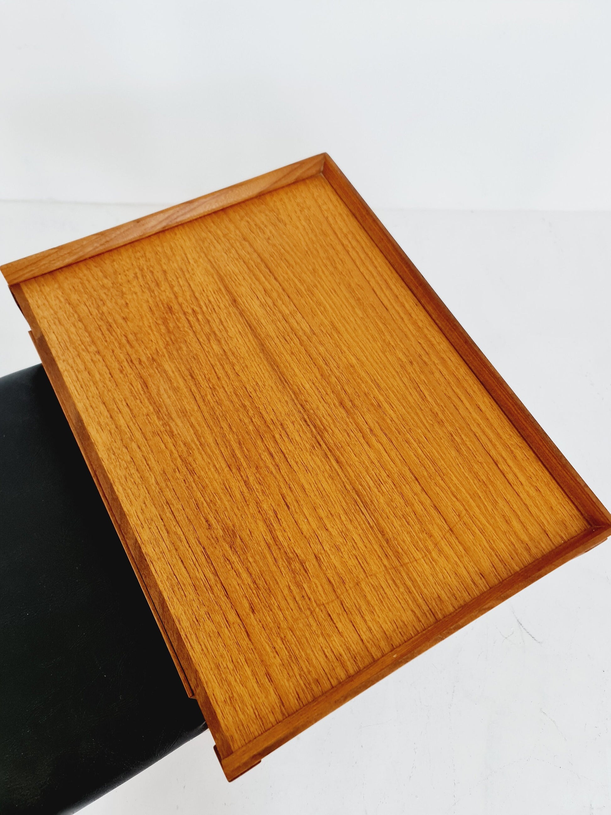 Midcentury Danish teak Side table/ Bedside table with stool, 1960s
