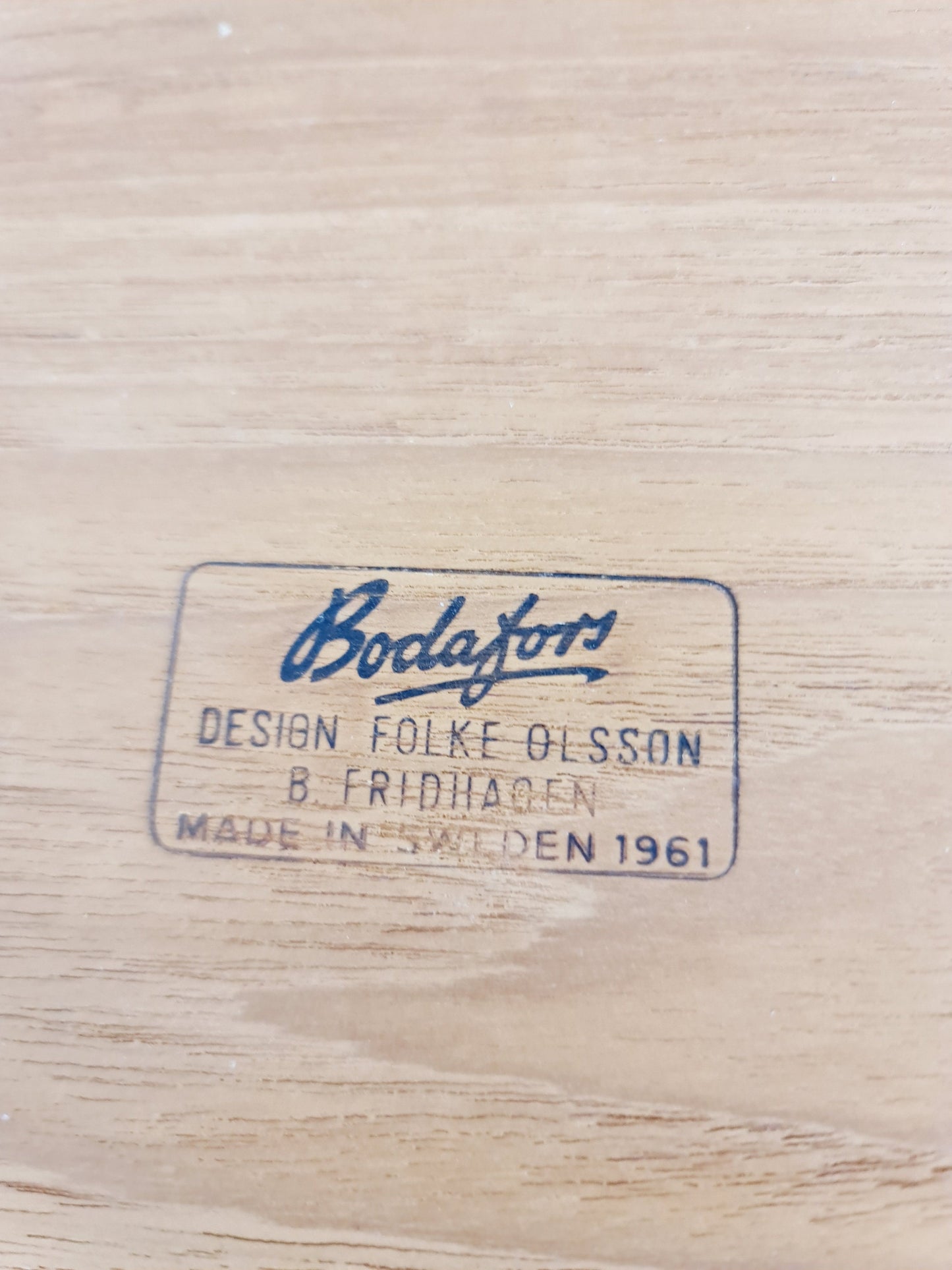 Swedish nightstand / side table teak by Folke Olsson for Bodafors, 1960s