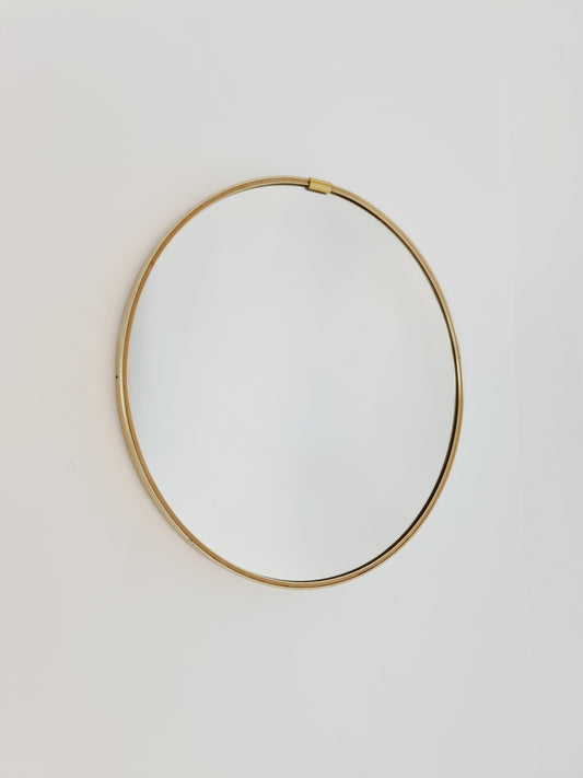 Mid Century round Brass mirror from the 60s
