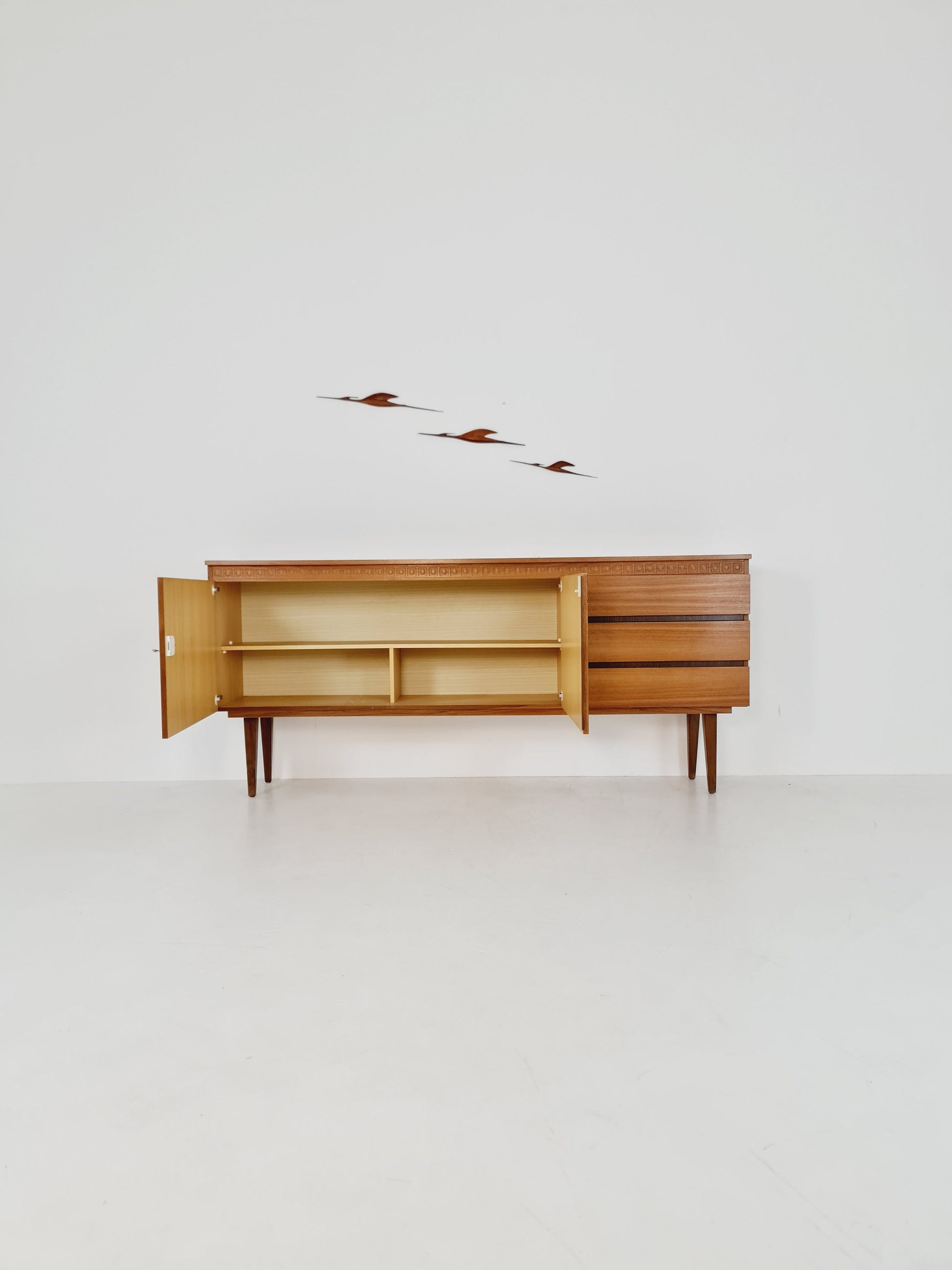 Mid Century Modern German Teak Sideboard by GE-EL Möbel, 1960s