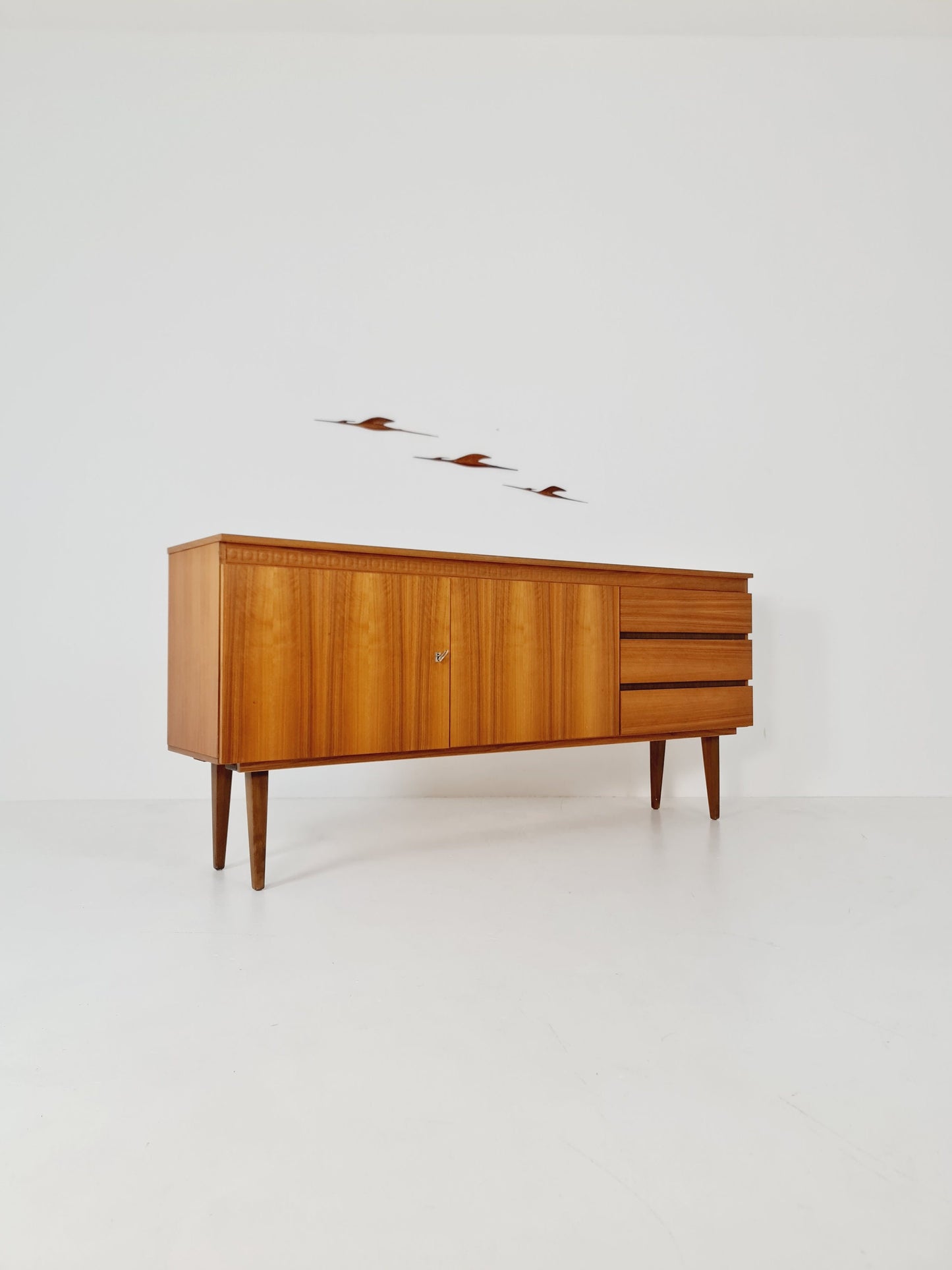 Mid Century Modern German Teak Sideboard by GE-EL Möbel, 1960s
