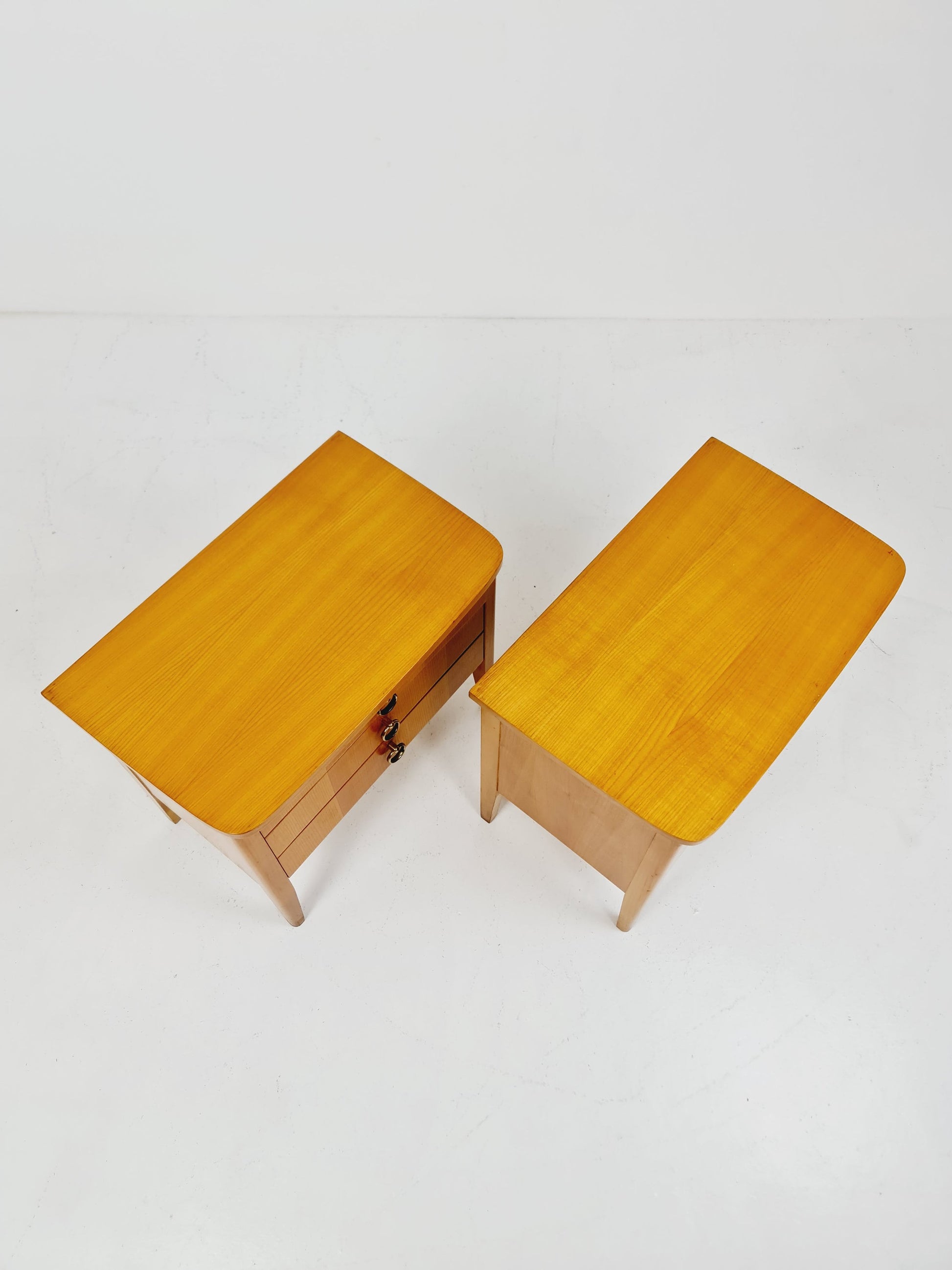 German Mid century beech nightstands/ bedside tables BY WK Möbel , 1960s