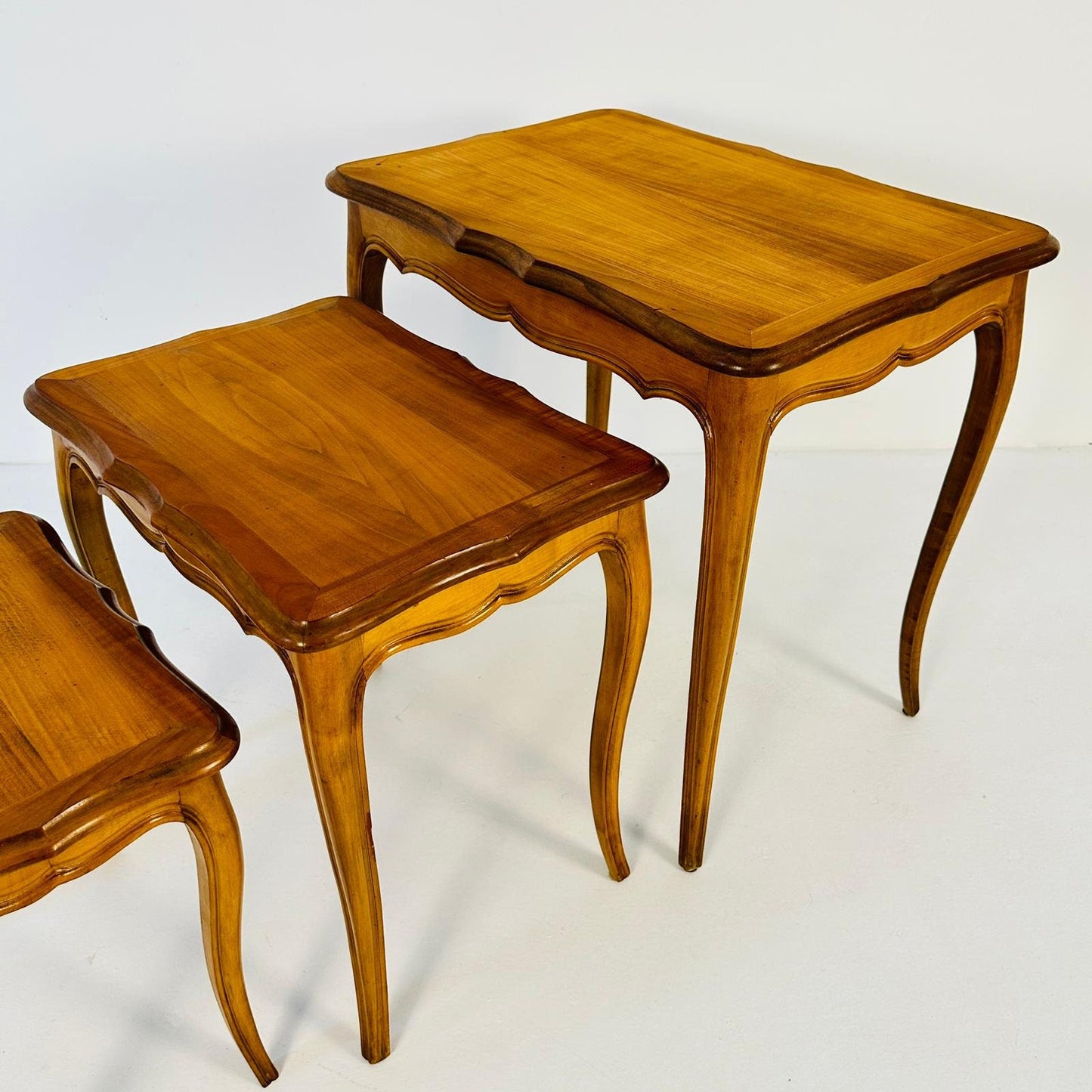 Antique French Nesting Tables, 1930s, Set of 3