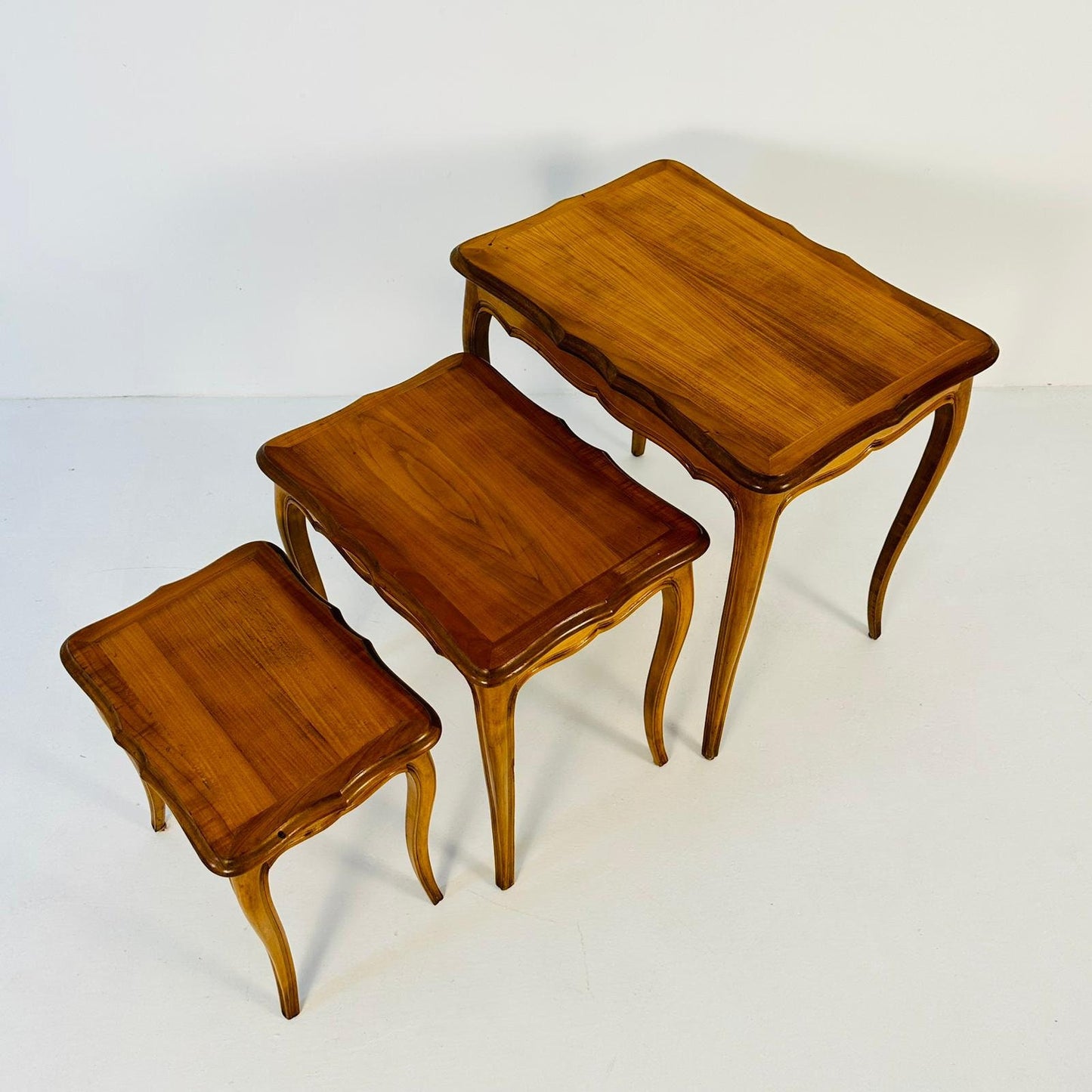Antique French Nesting Tables, 1930s, Set of 3