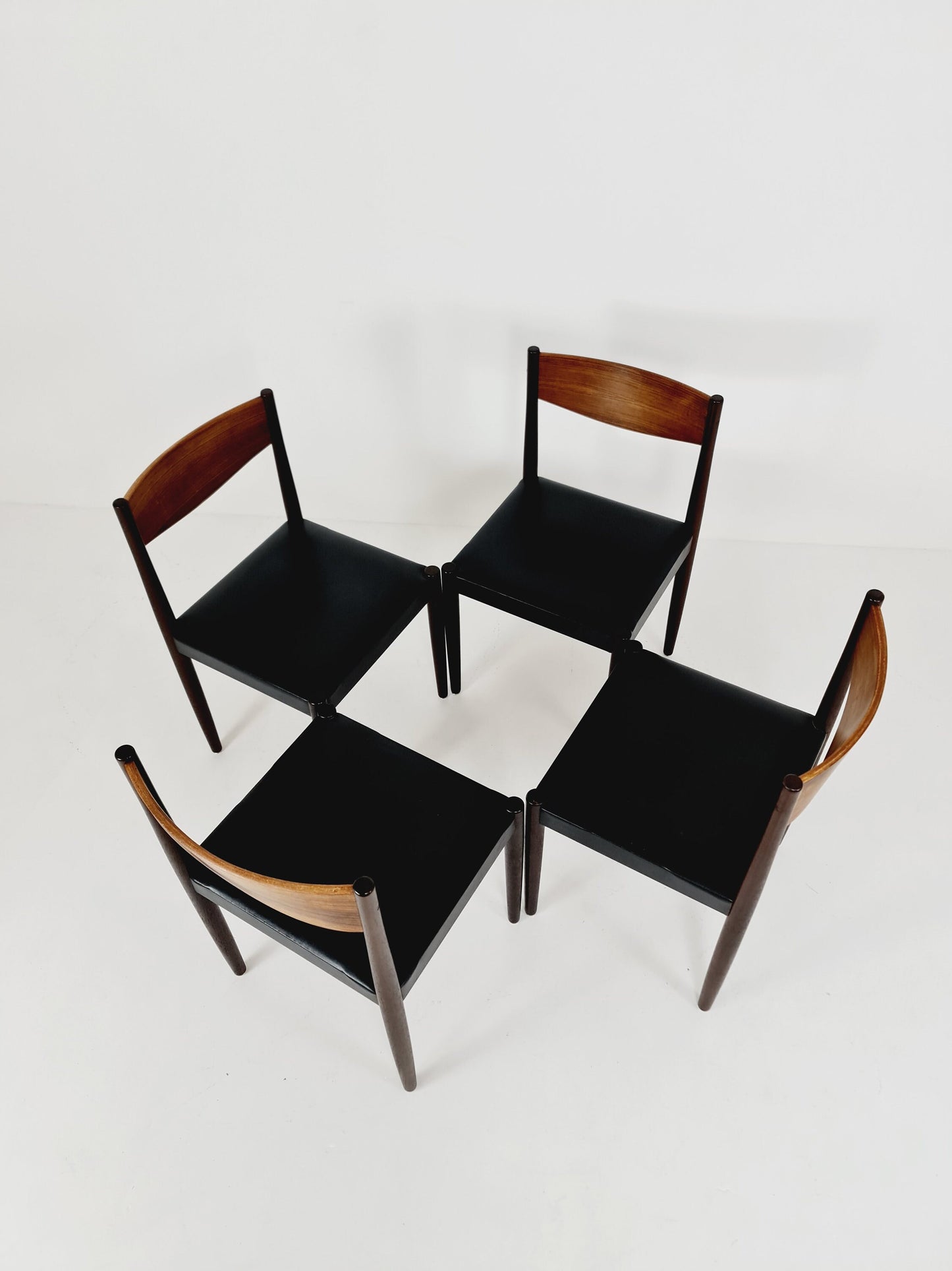 Danish Modern rosewood Chairs Design by Niels Möller for Frem Rojle, 1960s, set of 4